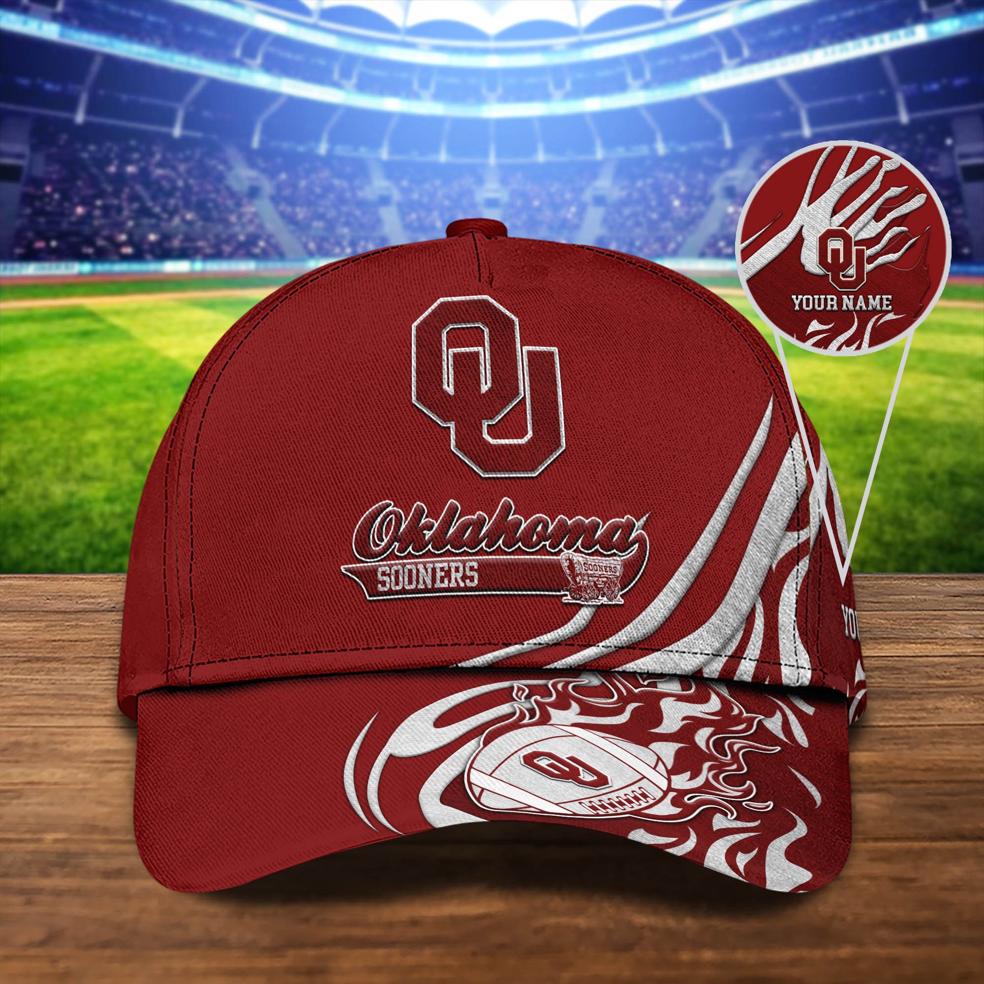 Oklahoma Sooners Sport Cap 2024 Version Personalized Your Name, Football Team Cap, Fan Gifts ETHY-51954