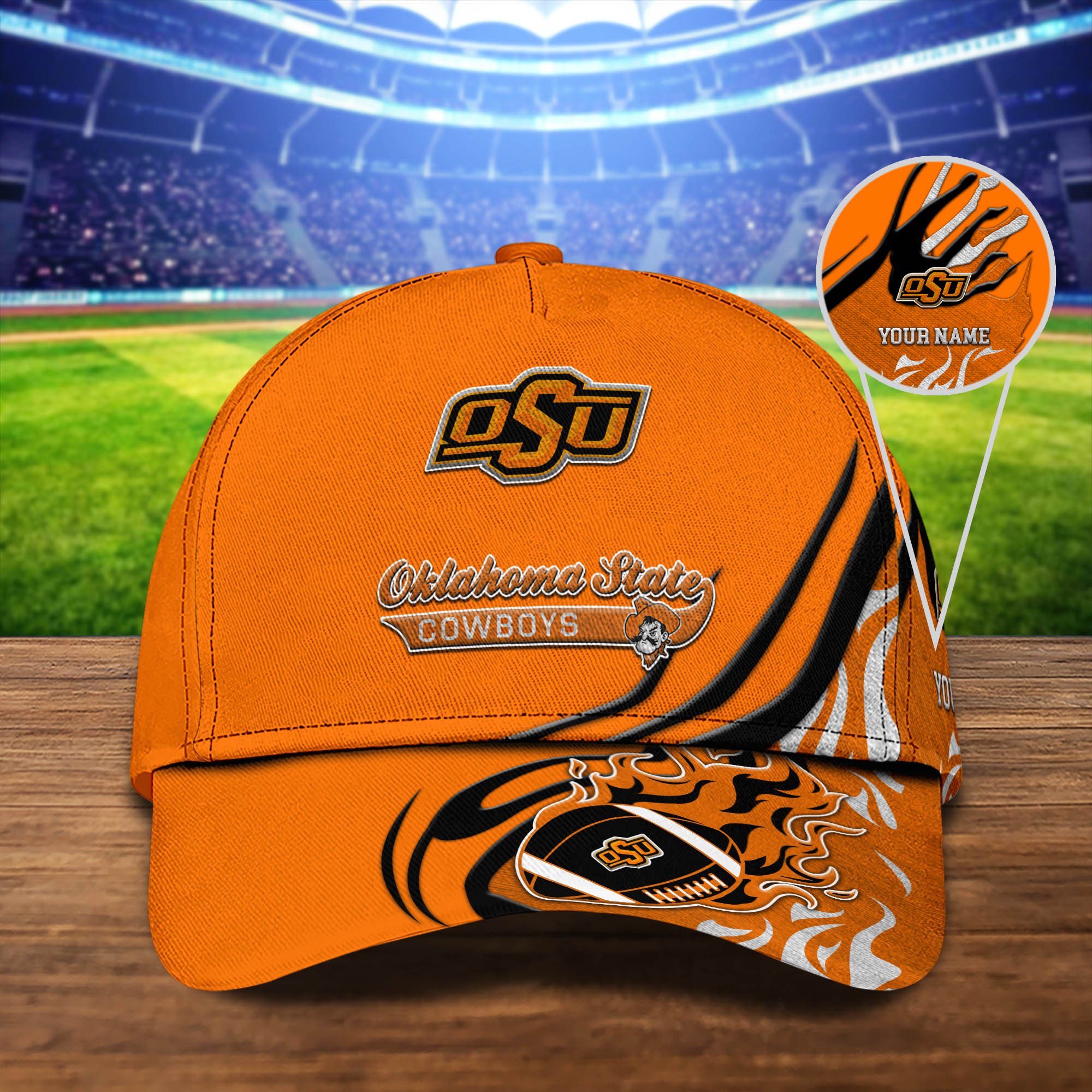 Oklahoma State Cowboys Sport Cap 2024 Version Personalized Your Name, Football Team Cap, Fan Gifts ETHY-51954