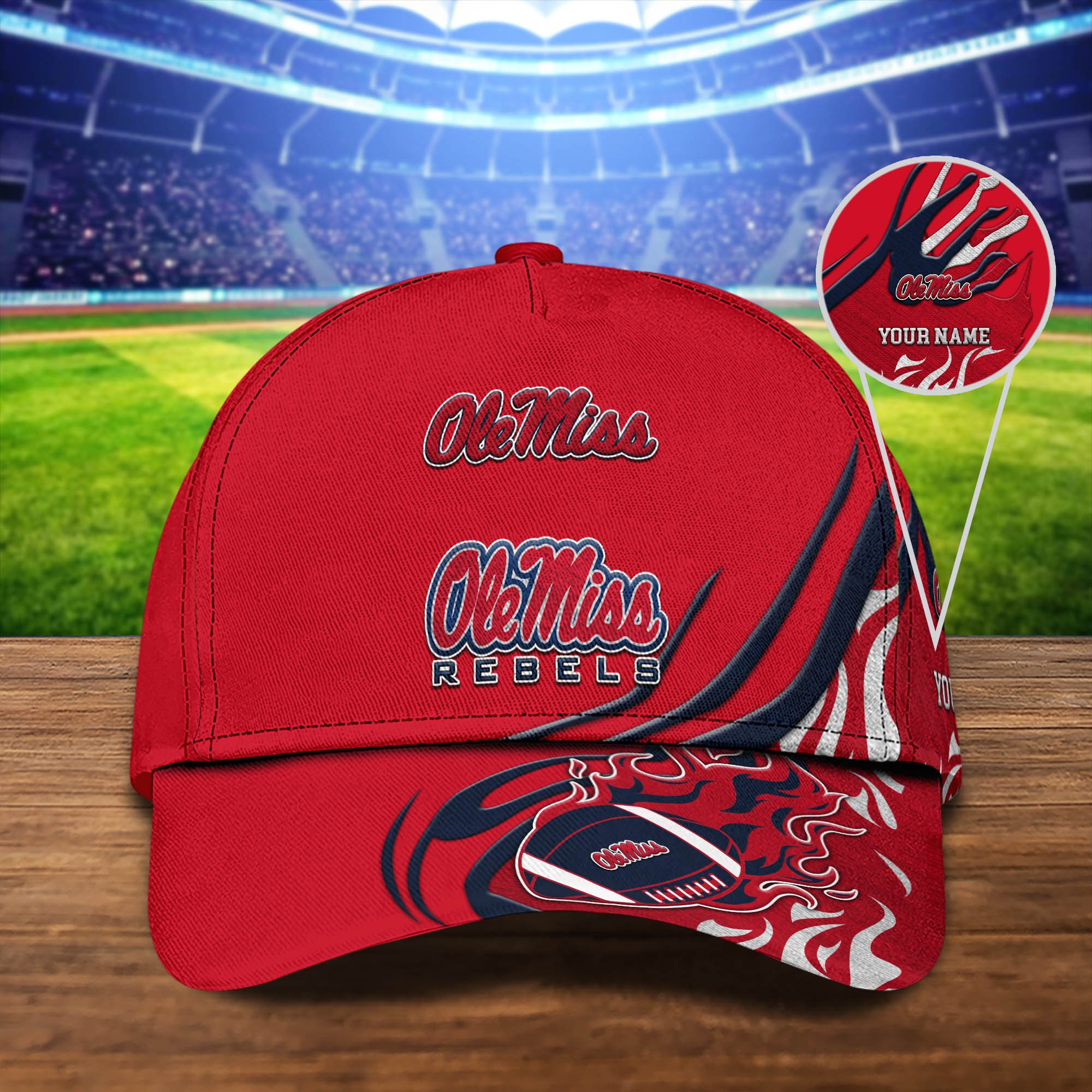 Ole Miss Rebels Sport Cap 2024 Version Personalized Your Name, Football Team Cap, Fan Gifts ETHY-51954