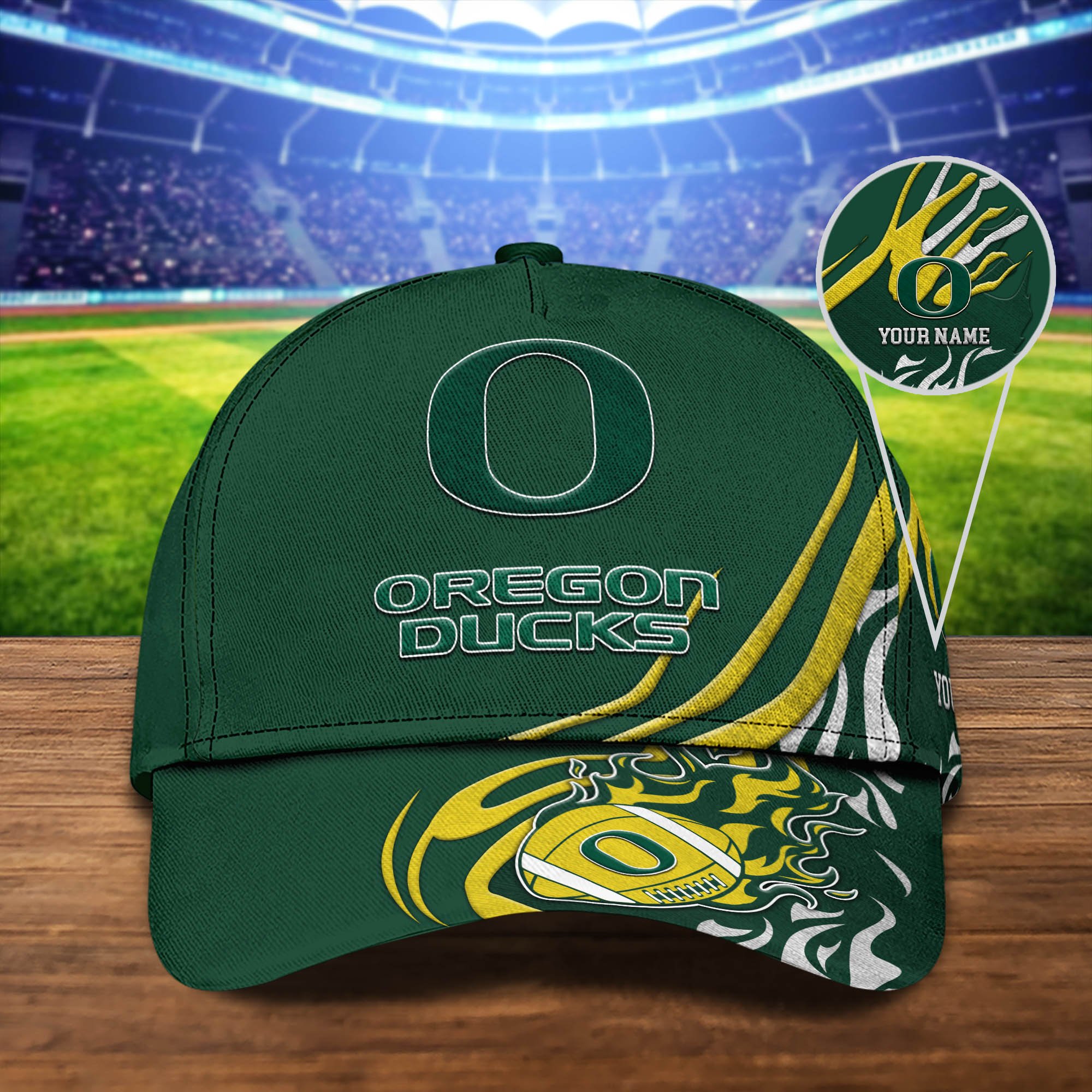 Oregon Ducks Sport Cap 2024 Version Personalized Your Name, Football Team Cap, Fan Gifts ETHY-51954
