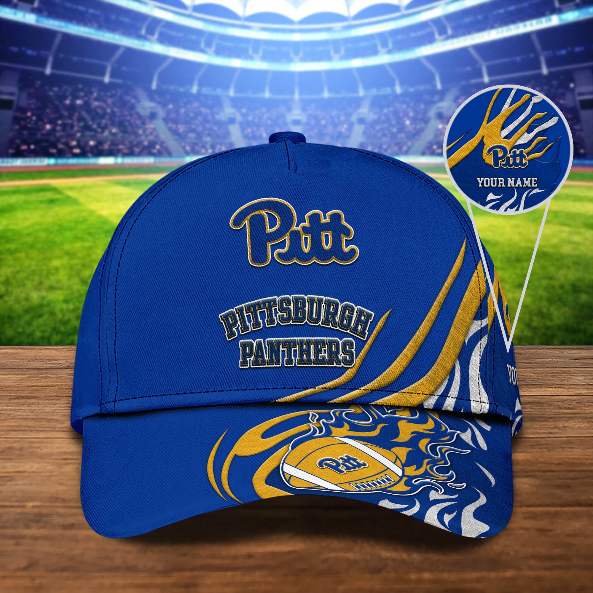 Pittsburgh Panthers Sport Cap 2024 Version Personalized Your Name, Football Team Cap, Fan Gifts ETHY-51954