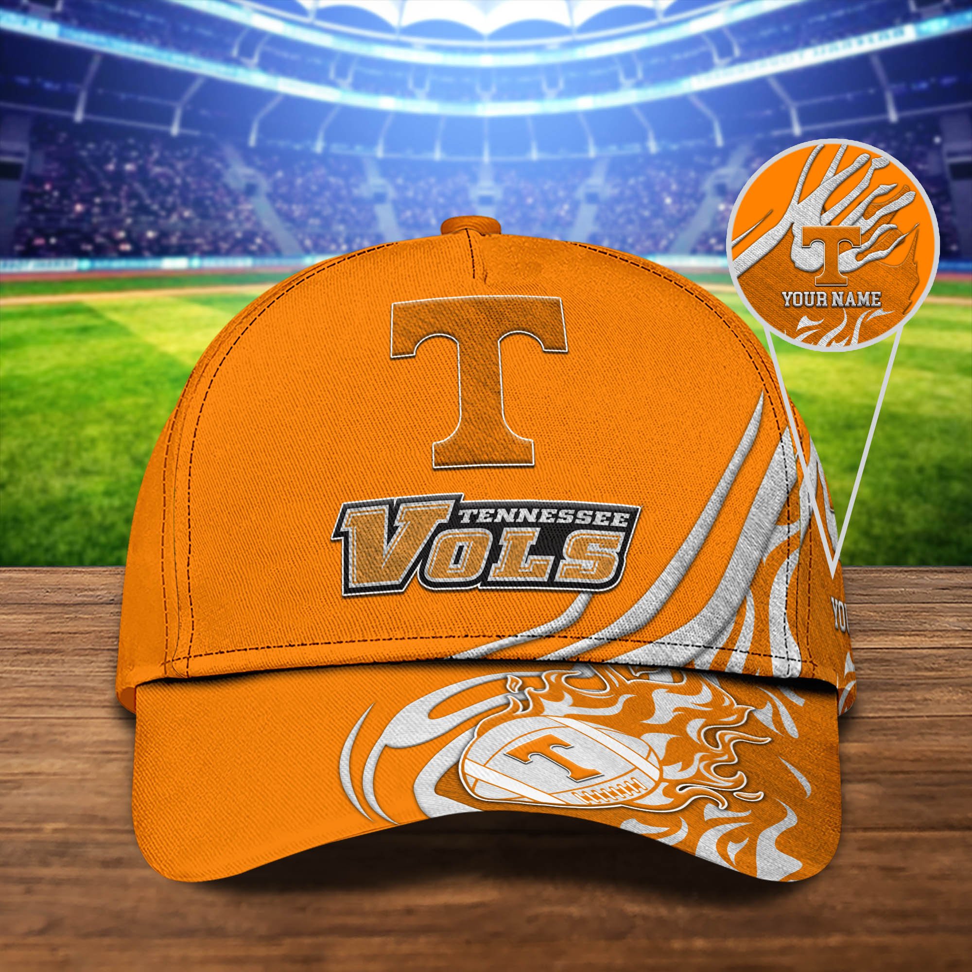 Tennessee Volunteers Sport Cap 2024 Version Personalized Your Name, Football Team Cap, Fan Gifts ETHY-51954