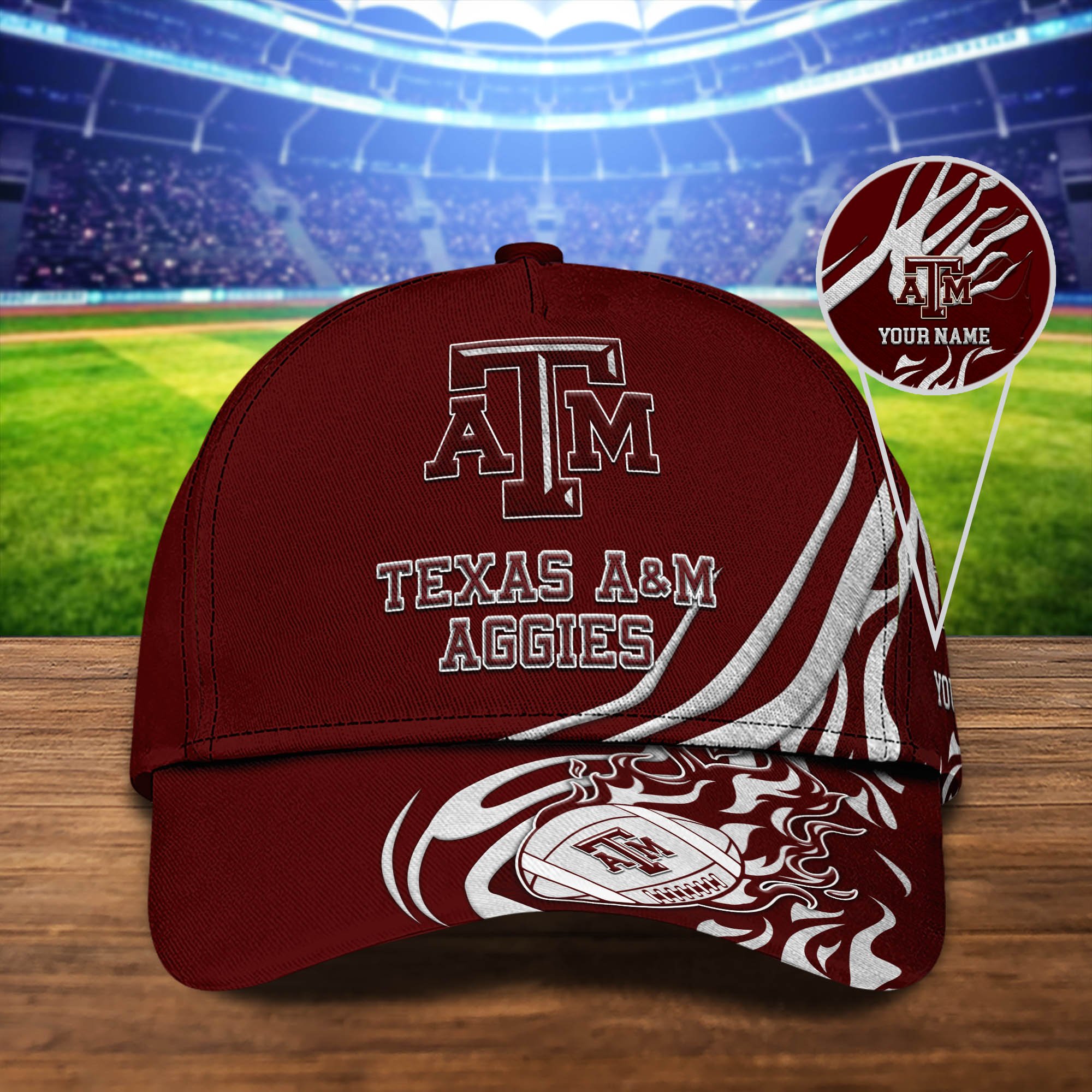 Texas A&M Aggies Sport Cap 2024 Version Personalized Your Name, Football Team Cap, Fan Gifts ETHY-51954