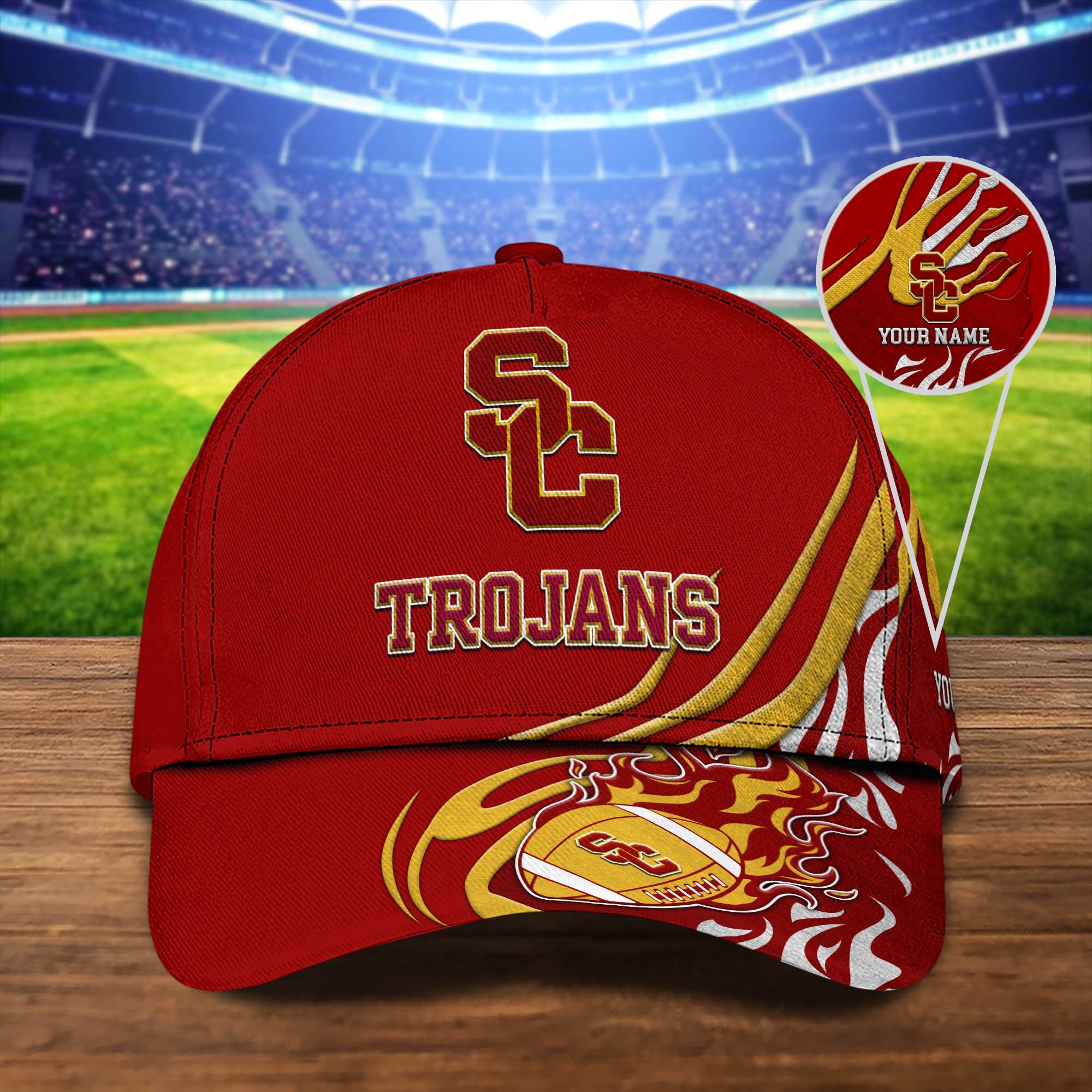 USC Trojans Sport Cap 2024 Version Personalized Your Name, Football Team Cap, Fan Gifts ETHY-51954