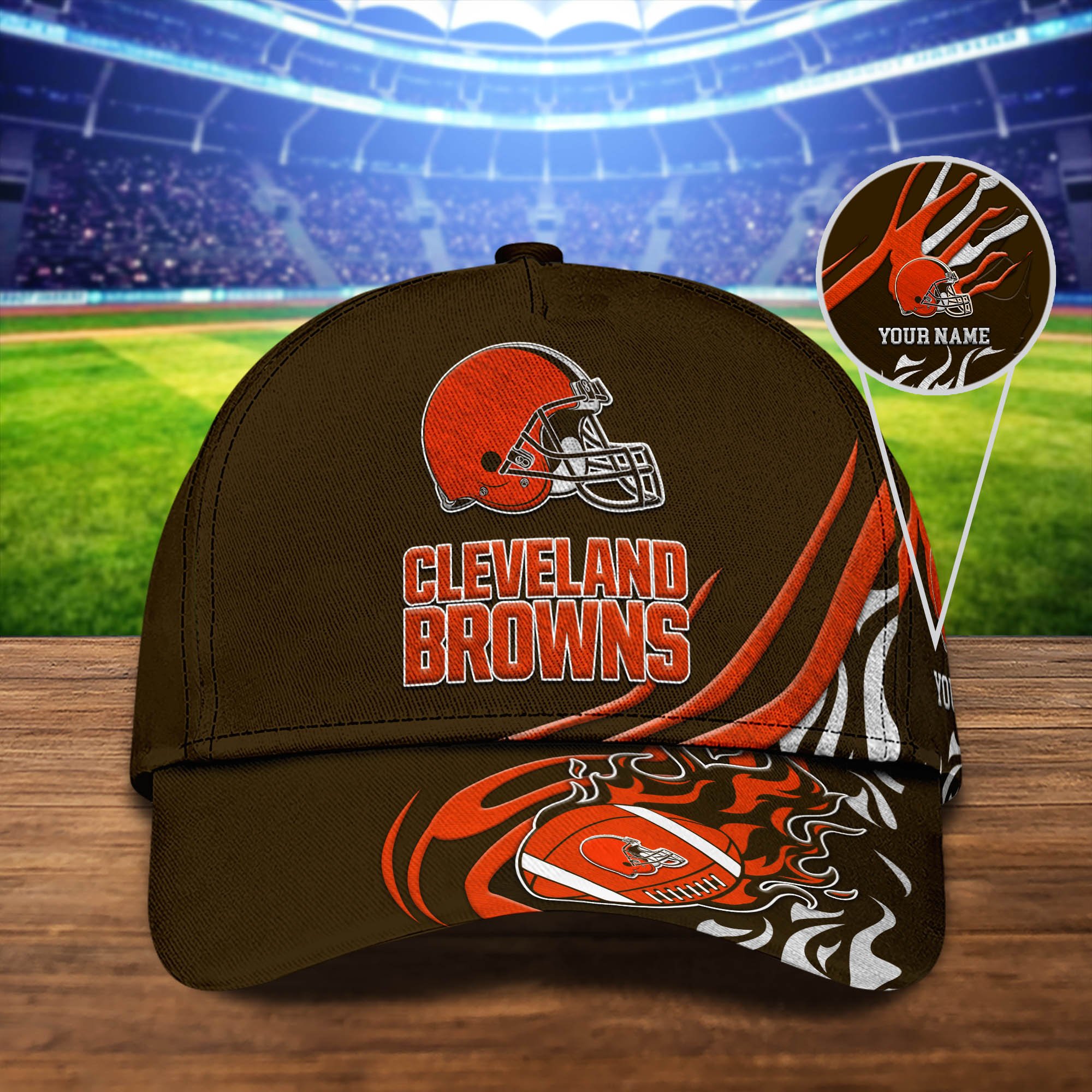 Cleveland Browns Sport Cap 2024 Version Personalized Your Name, Football Team Cap, Fan Gifts ETHY-51954