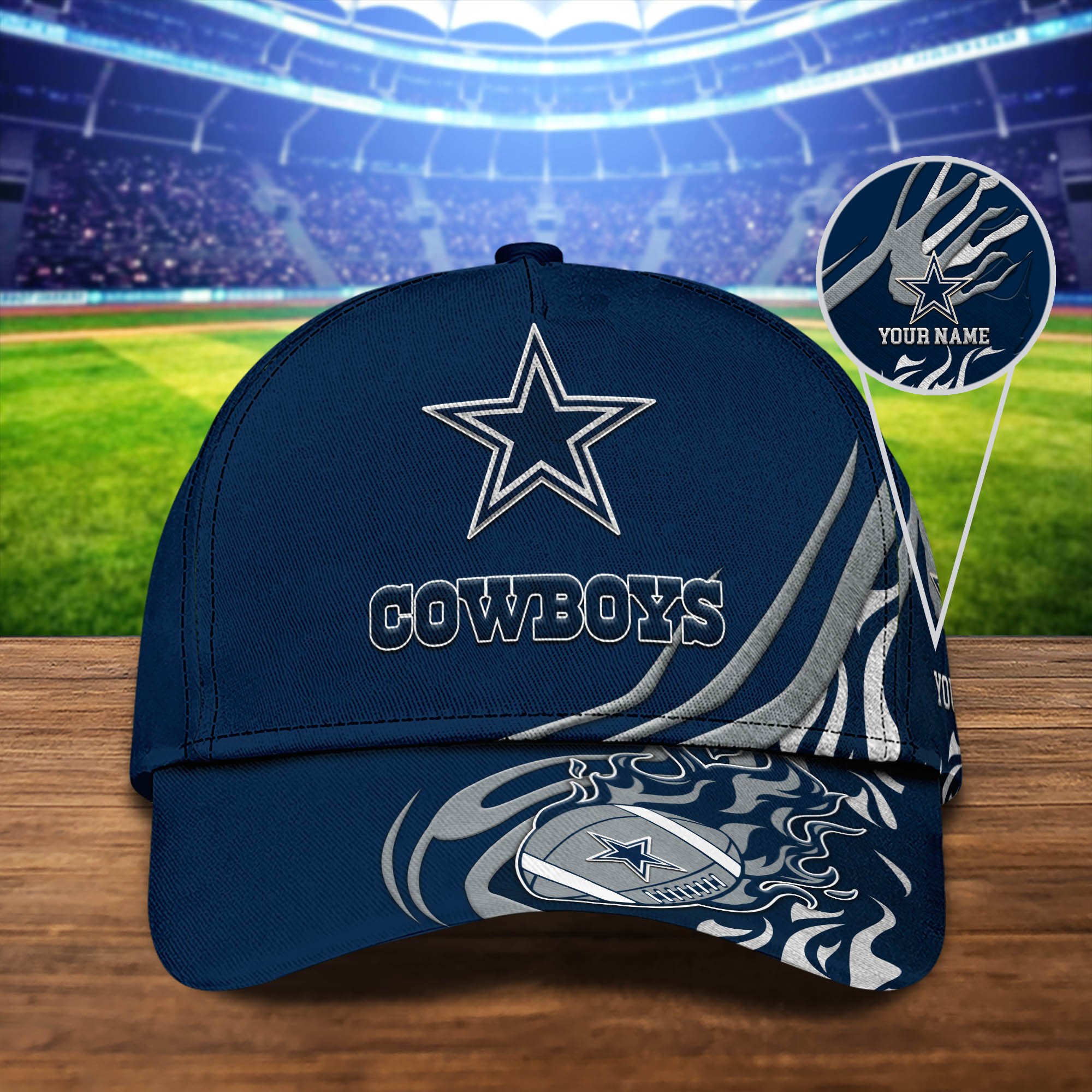 Dallas Cowboys Sport Cap 2024 Version Personalized Your Name, Football Team Cap, Fan Gifts ETHY-51954