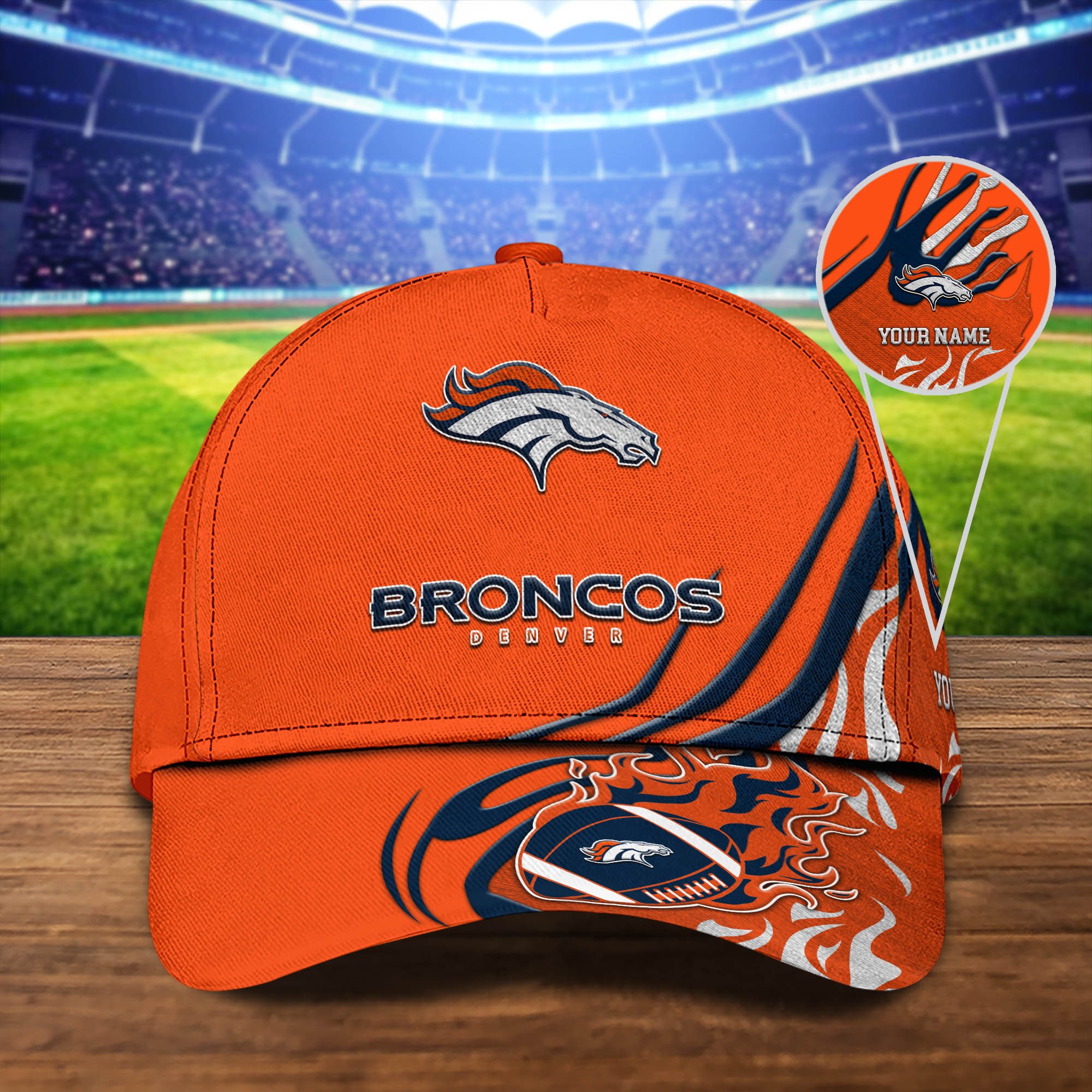 Denver Broncos Sport Cap 2024 Version Personalized Your Name, Football Team Cap, Fan Gifts ETHY-51954