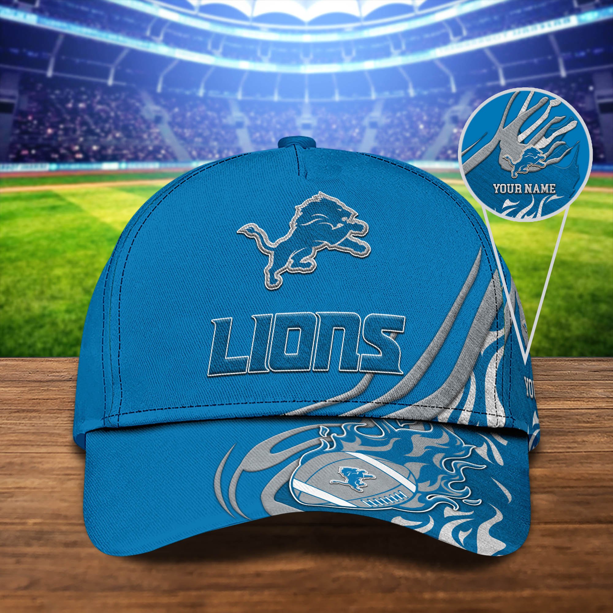 Detroit Lions Sport Cap 2024 Version Personalized Your Name, Football Team Cap, Fan Gifts ETHY-51954