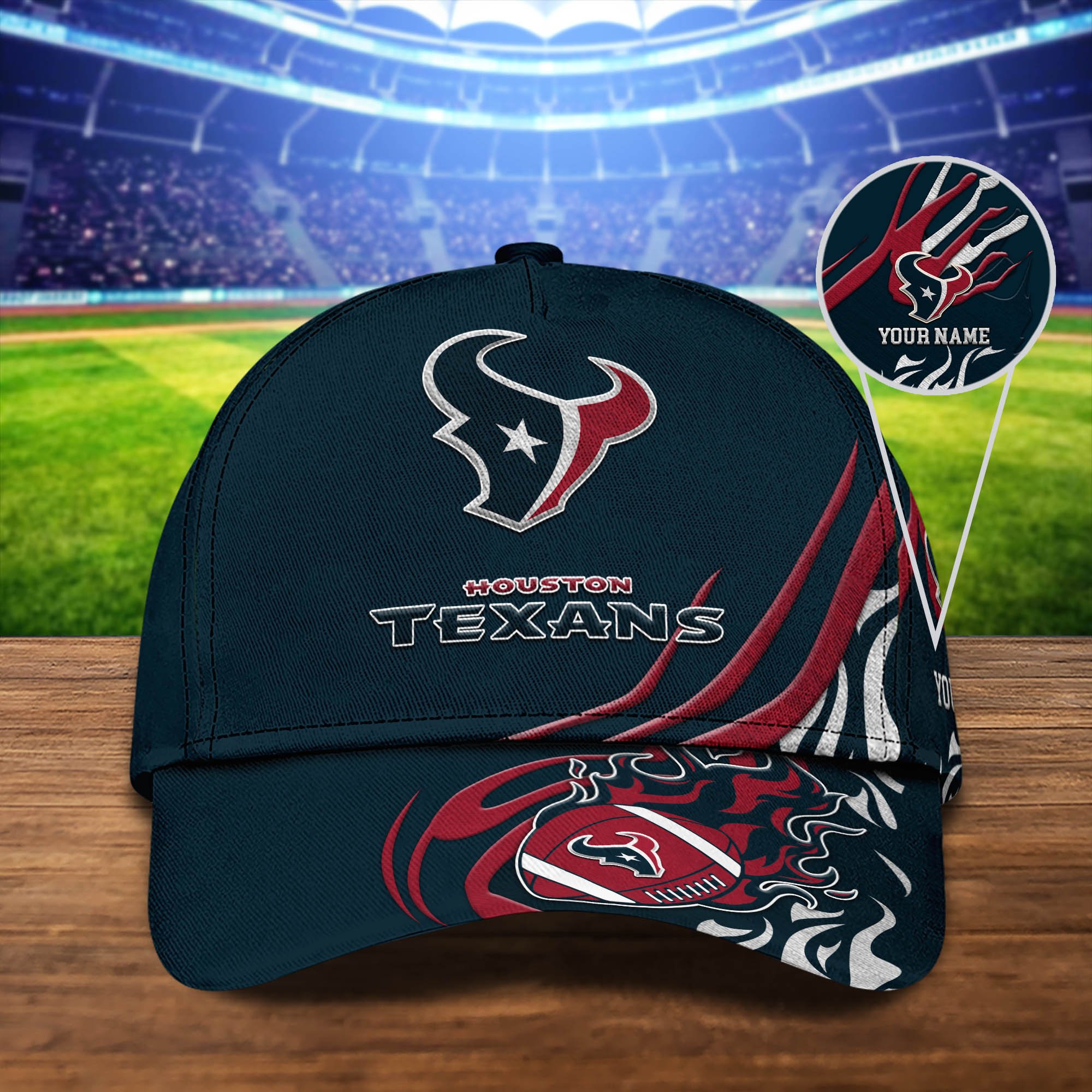 Houston Texans Sport Cap 2024 Version Personalized Your Name, Football Team Cap, Fan Gifts ETHY-51954