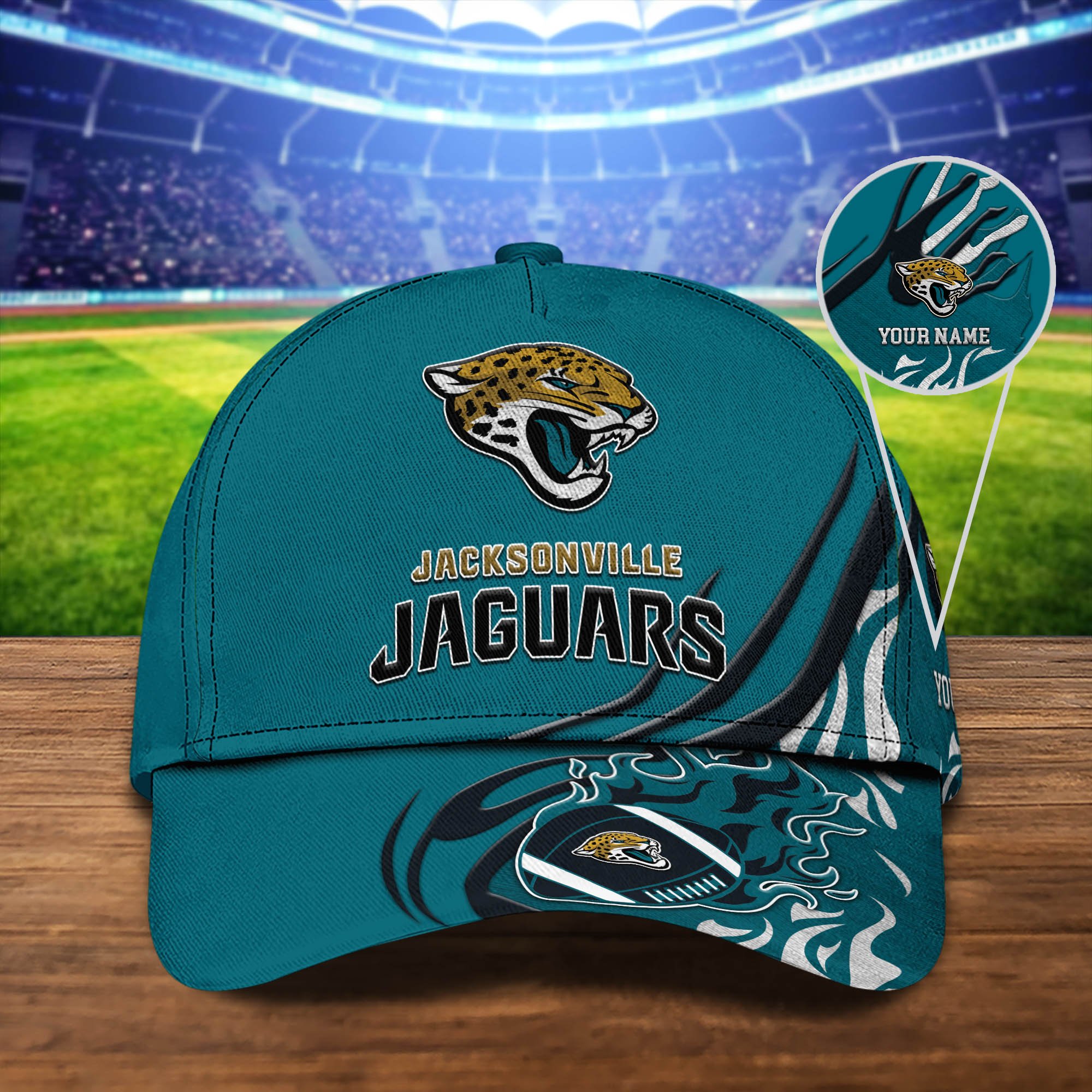 Jacksonville Jaguars Sport Cap 2024 Version Personalized Your Name, Football Team Cap, Fan Gifts ETHY-51954
