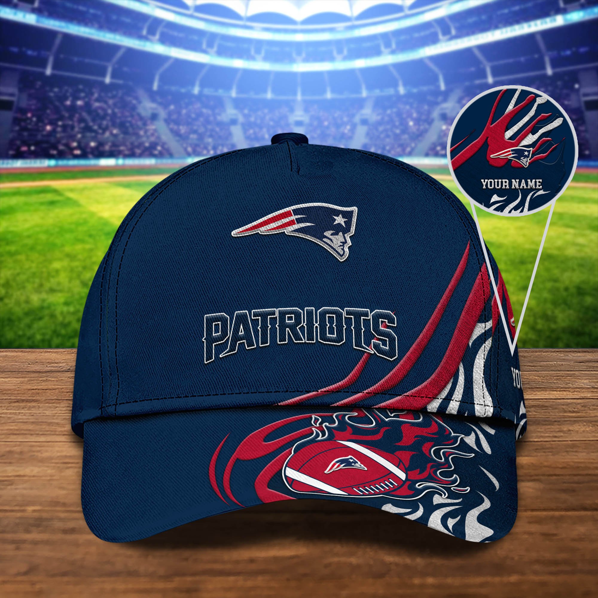 New England Patriots Sport Cap 2024 Version Personalized Your Name, Football Team Cap, Fan Gifts ETHY-51954