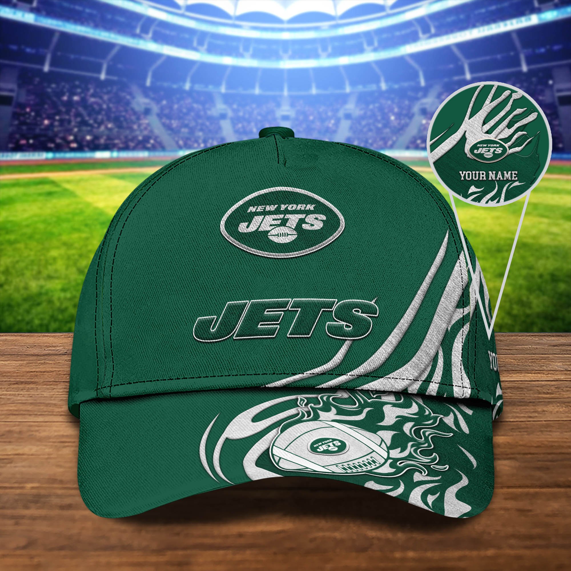 New York Jets Sport Cap 2024 Version Personalized Your Name, Football Team Cap, Fan Gifts ETHY-51954