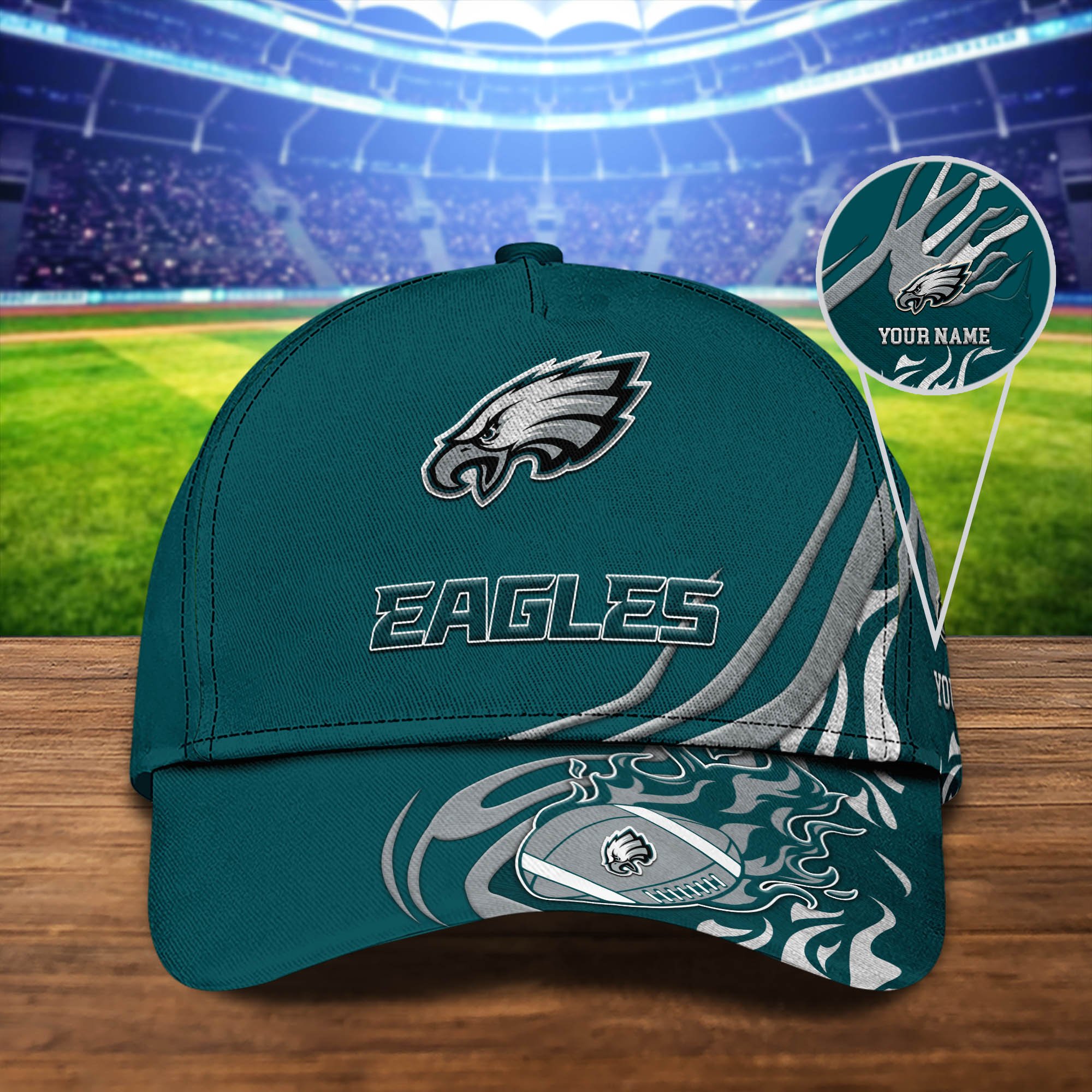 Philadelphia Eagles Sport Cap 2024 Version Personalized Your Name, Football Team Cap, Fan Gifts ETHY-51954