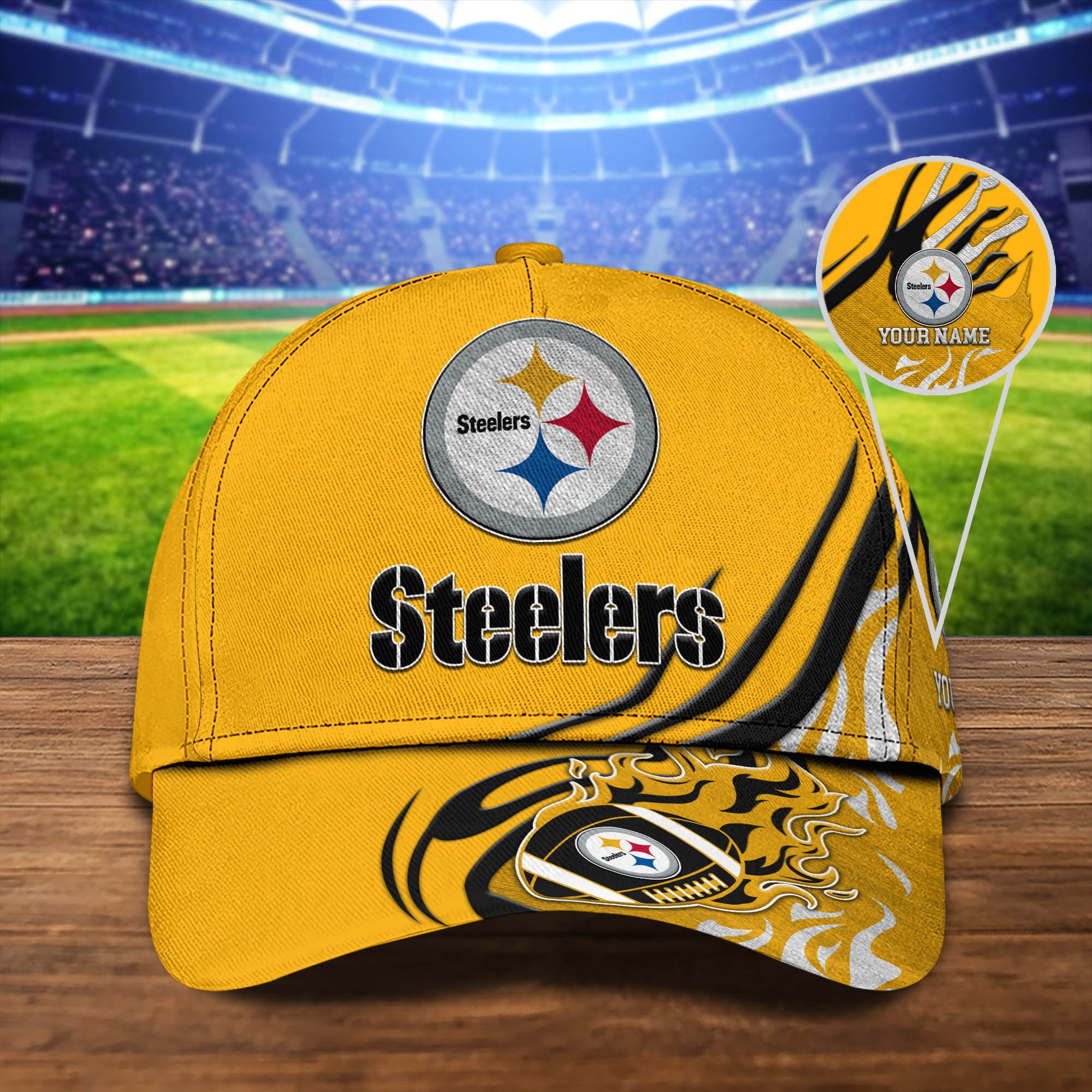 Pittsburgh Steelers Sport Cap 2024 Version Personalized Your Name, Football Team Cap, Fan Gifts ETHY-51954