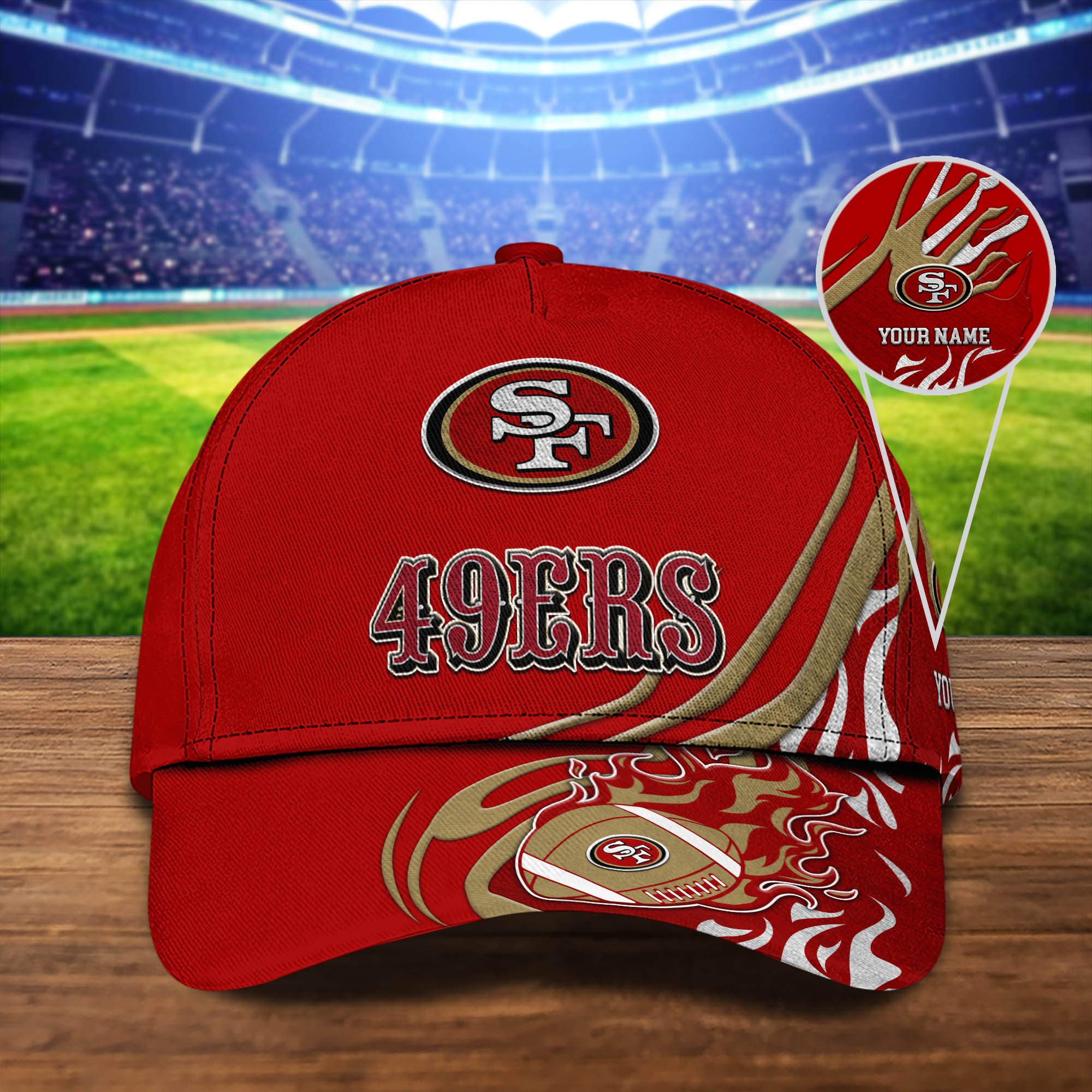 San Francisco 49ers Sport Cap 2024 Version Personalized Your Name, Football Team Cap, Fan Gifts ETHY-51954