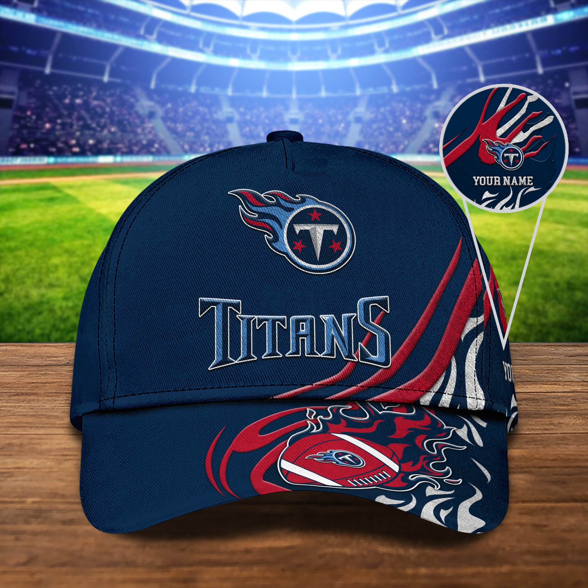 Tennessee Titans Sport Cap 2024 Version Personalized Your Name, Football Team Cap, Fan Gifts ETHY-51954