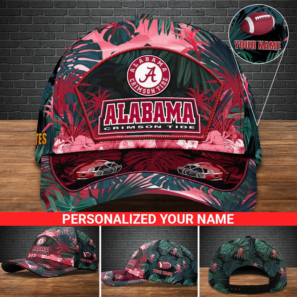 Alabama Crimson Tide Football Team Cap 2024 Version Personalized Your Name, Tropical Cap, Sport Gifts ETHY-53142