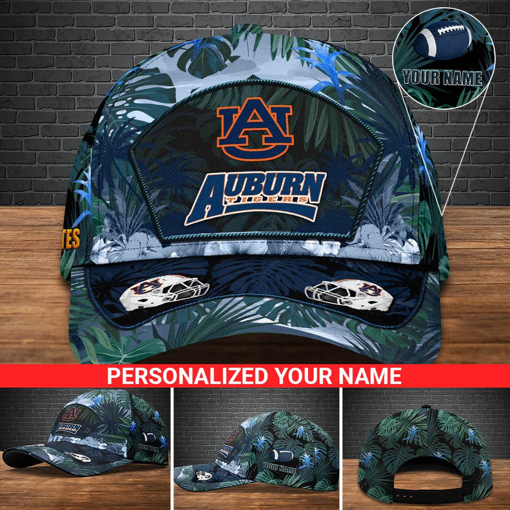 Auburn Tigers Football Team Cap 2024 Version Personalized Your Name, Tropical Cap, Sport Gifts ETHY-53142