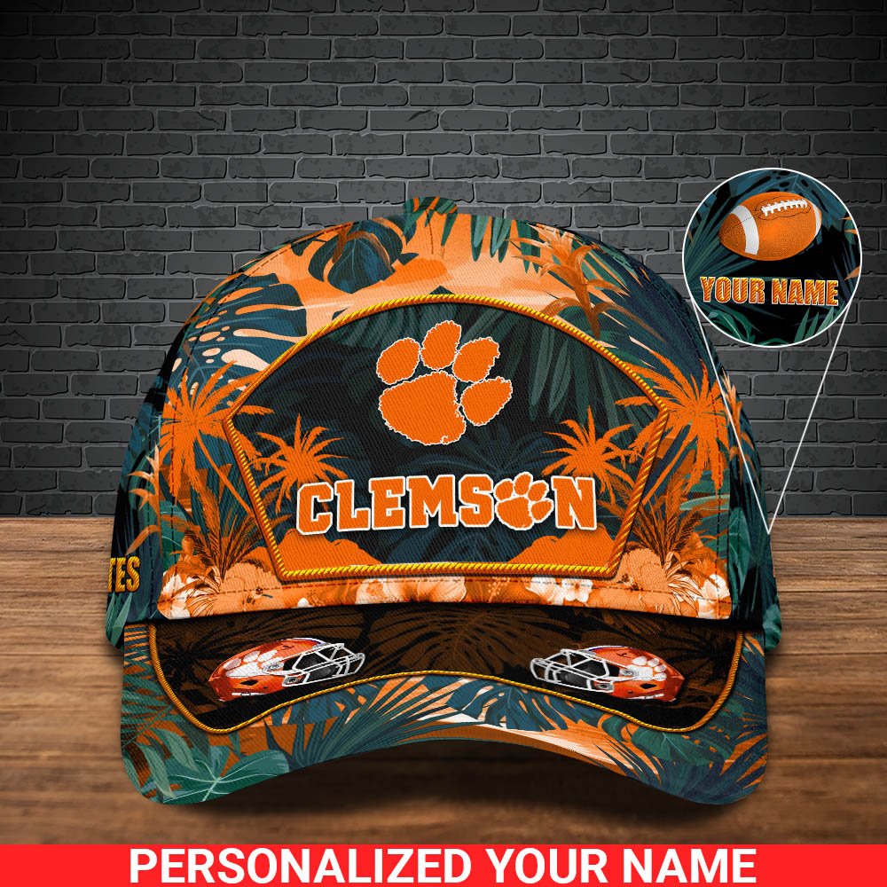 Alternative view of Clemson Tigers Football Team Cap 2024 Version Personalized Your Name, Tropical Cap, Sport Gifts ETHY-53142