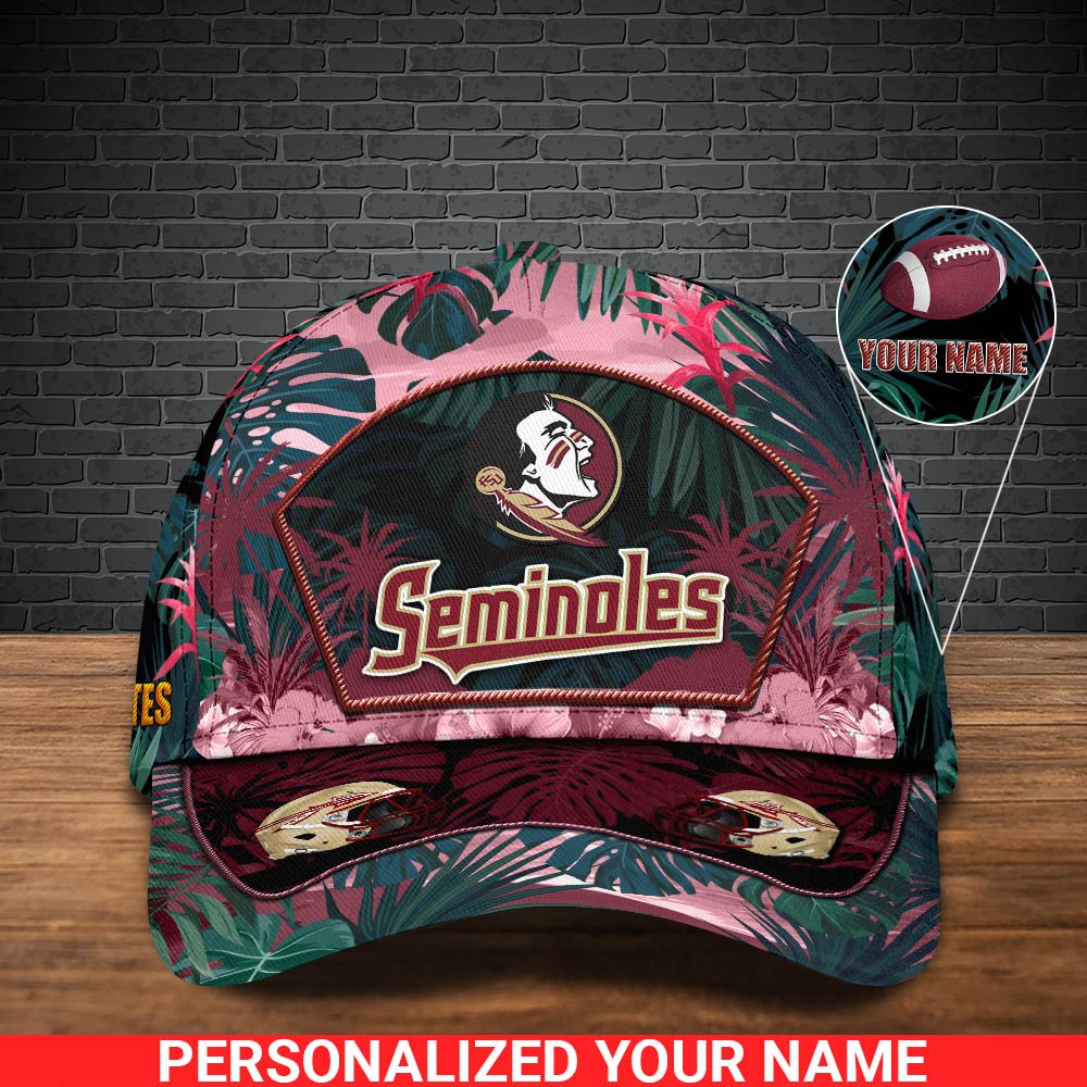Alternative view of Florida State Seminoles Football Team Cap 2024 Version Personalized Your Name, Tropical Cap, Sport Gifts ETHY-53142