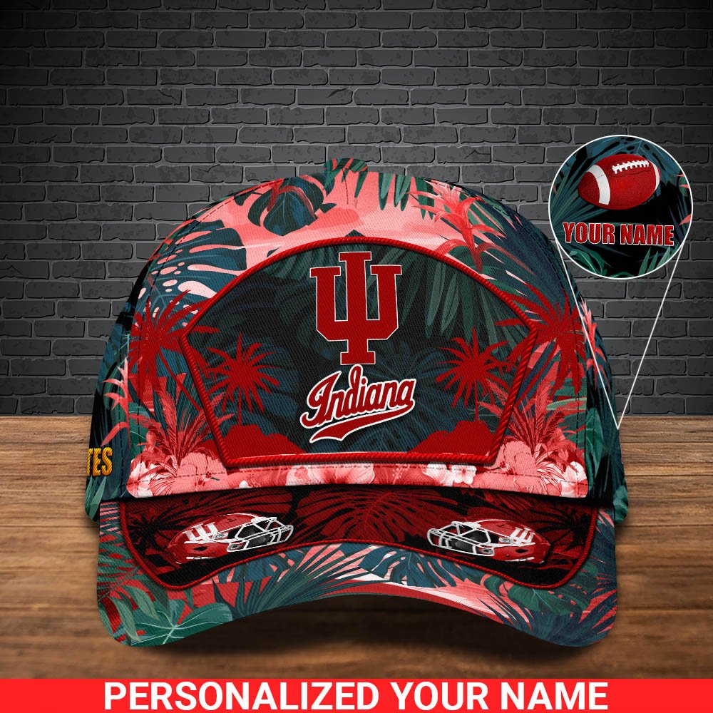 Alternative view of Indiana Hoosiers Football Team Cap 2024 Version Personalized Your Name, Tropical Cap, Sport Gifts ETHY-53142