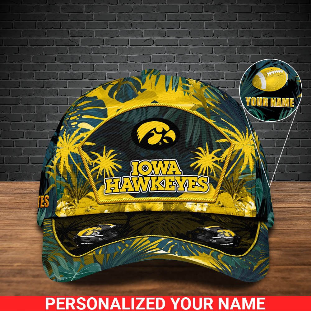 Alternative view of Iowa Hawkeyes Football Team Cap 2024 Version Personalized Your Name, Tropical Cap, Sport Gifts ETHY-53142