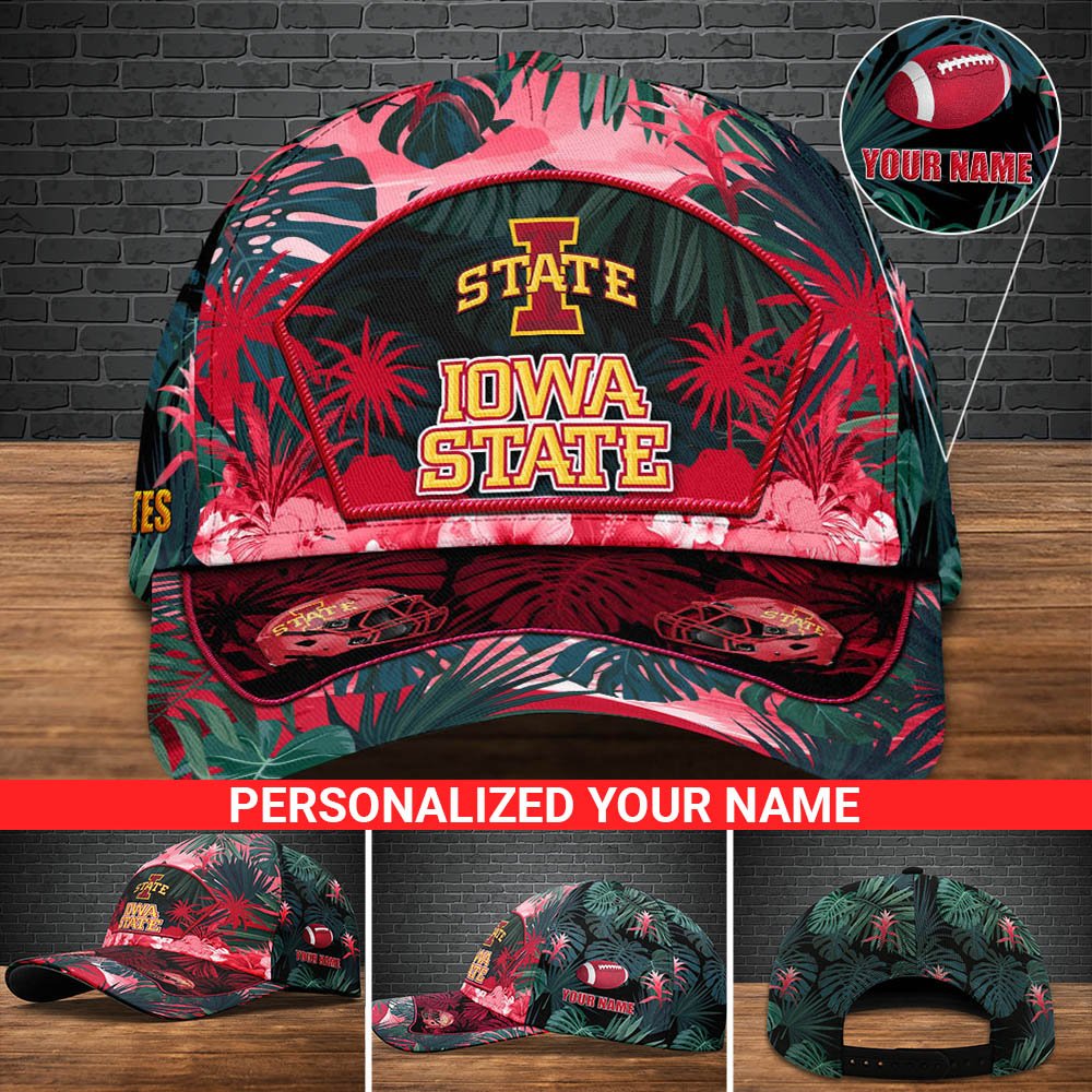 Iowa State Cyclones Football Team Cap 2024 Version Personalized Your Name, Tropical Cap, Sport Gifts ETHY-53142