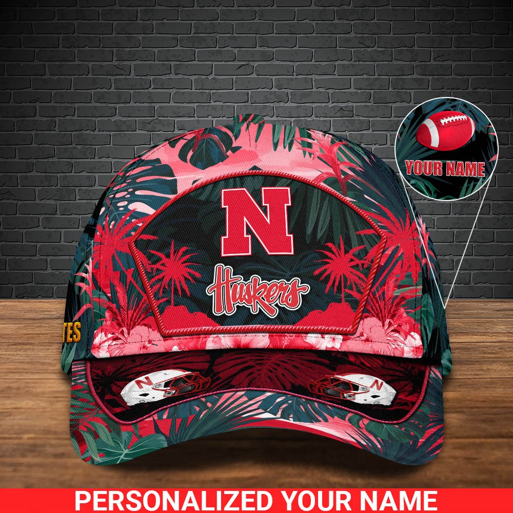 Alternative view of Nebraska Cornhuskers Football Team Cap 2024 Version Personalized Your Name, Tropical Cap, Sport Gifts ETHY-53142