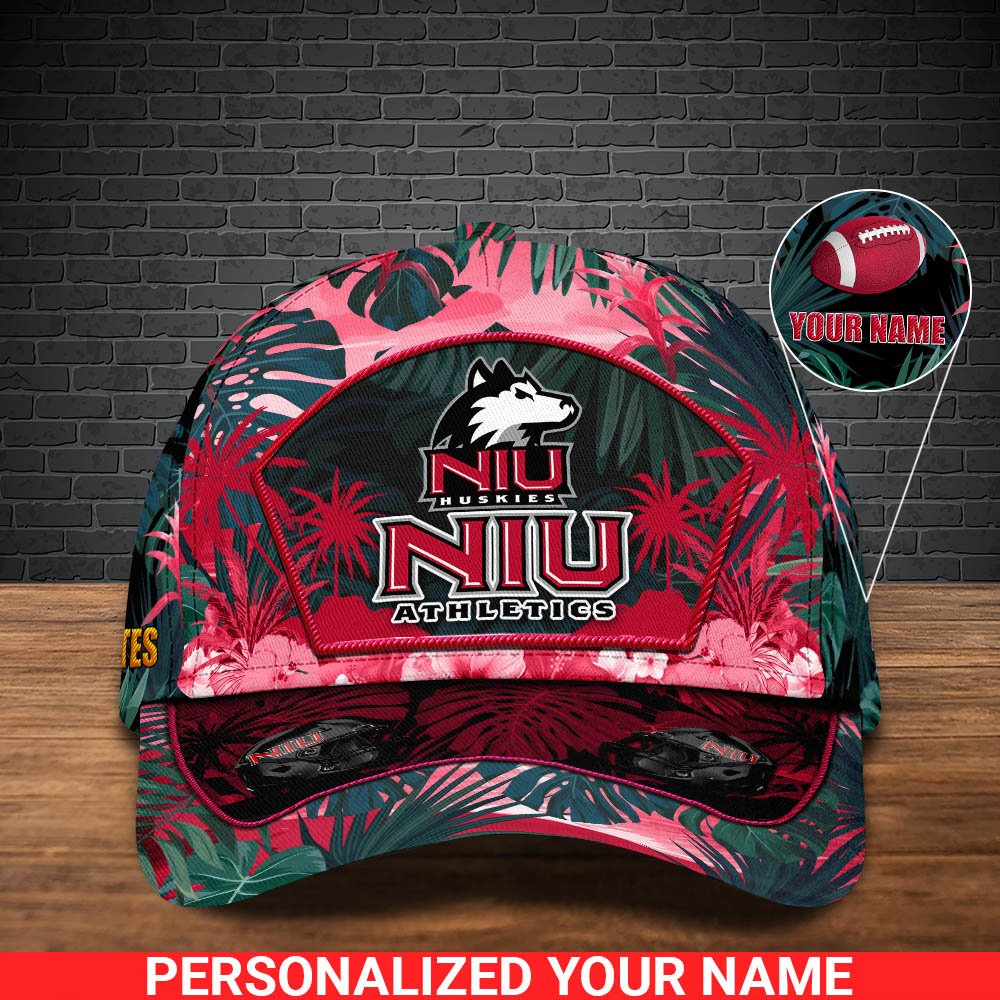 Alternative view of Northern Illinois Huskies Football Team Cap 2024 Version Personalized Your Name, Tropical Cap, Sport Gifts ETHY-53142