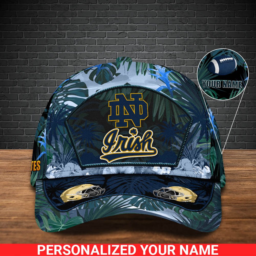 Alternative view of Notre Dame Fighting Irish Football Team Cap 2024 Version Personalized Your Name, Tropical Cap, Sport Gifts ETHY-53142