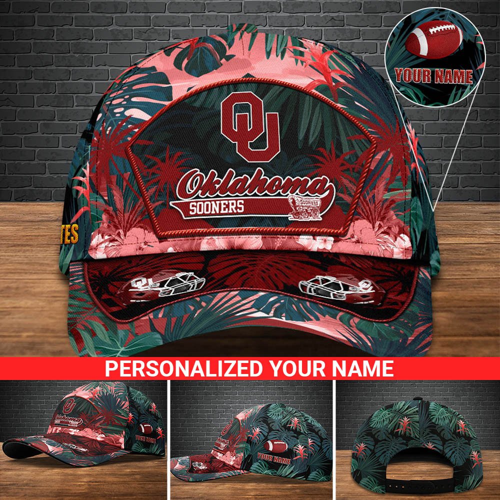 Oklahoma Sooners Football Team Cap 2024 Version Personalized Your Name, Tropical Cap, Sport Gifts ETHY-53142