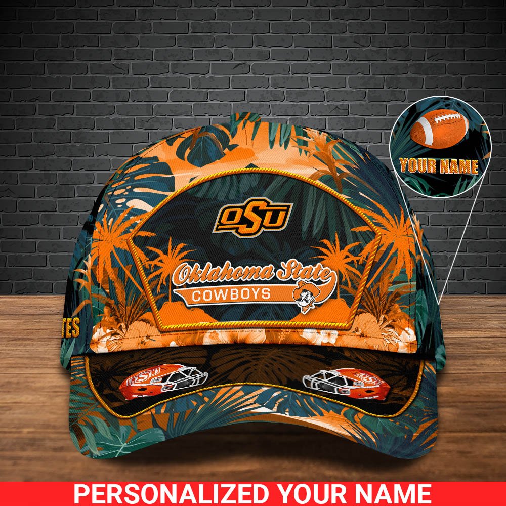 Alternative view of Oklahoma State Cowboys Football Team Cap 2024 Version Personalized Your Name, Tropical Cap, Sport Gifts ETHY-53142
