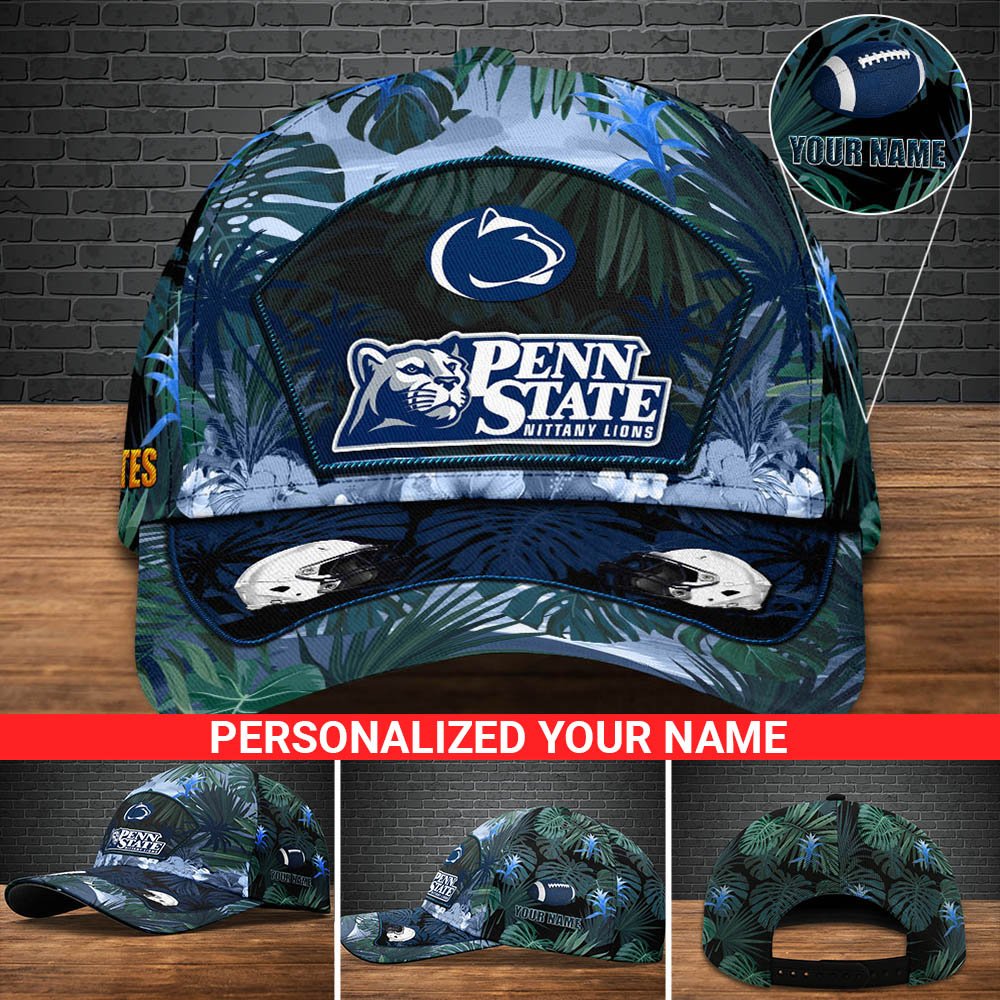 Penn State Nittany Lions Football Team Cap 2024 Version Personalized Your Name, Tropical Cap, Sport Gifts ETHY-53142
