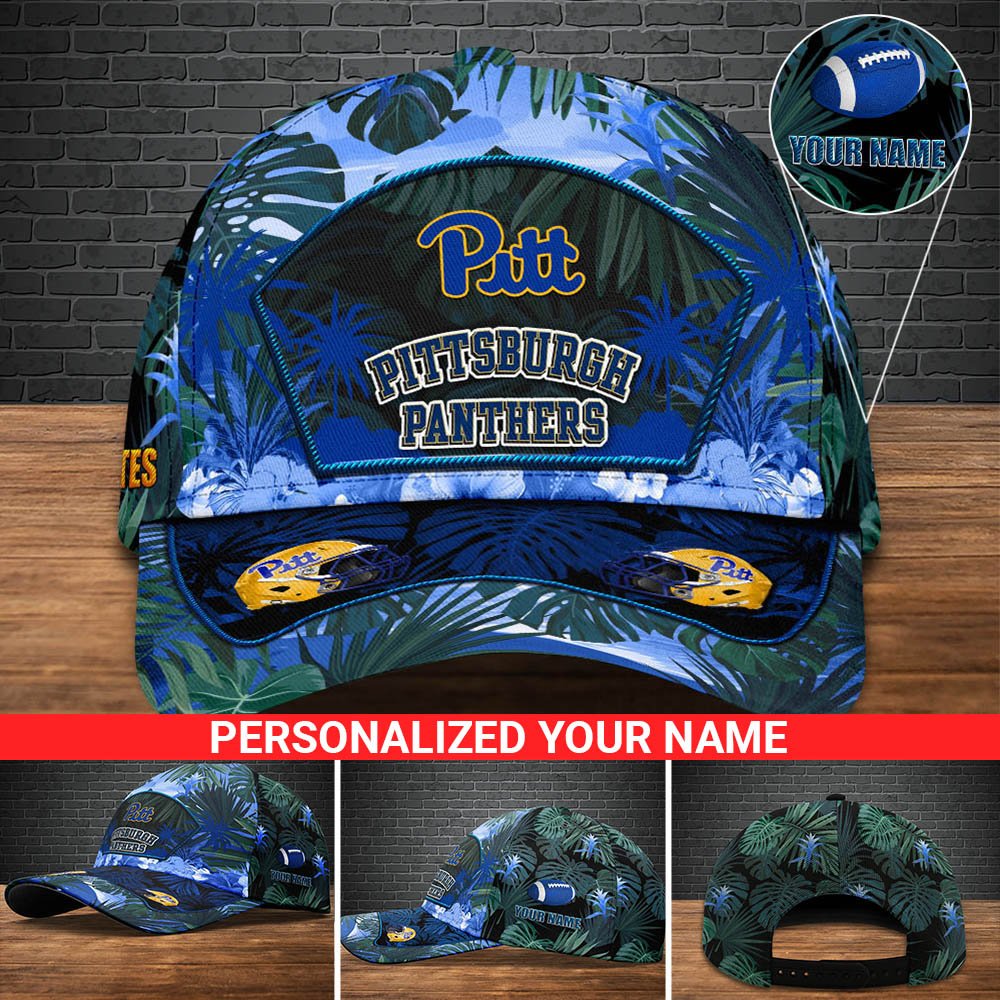 Pittsburgh Panthers Football Team Cap 2024 Version Personalized Your Name, Tropical Cap, Sport Gifts ETHY-53142
