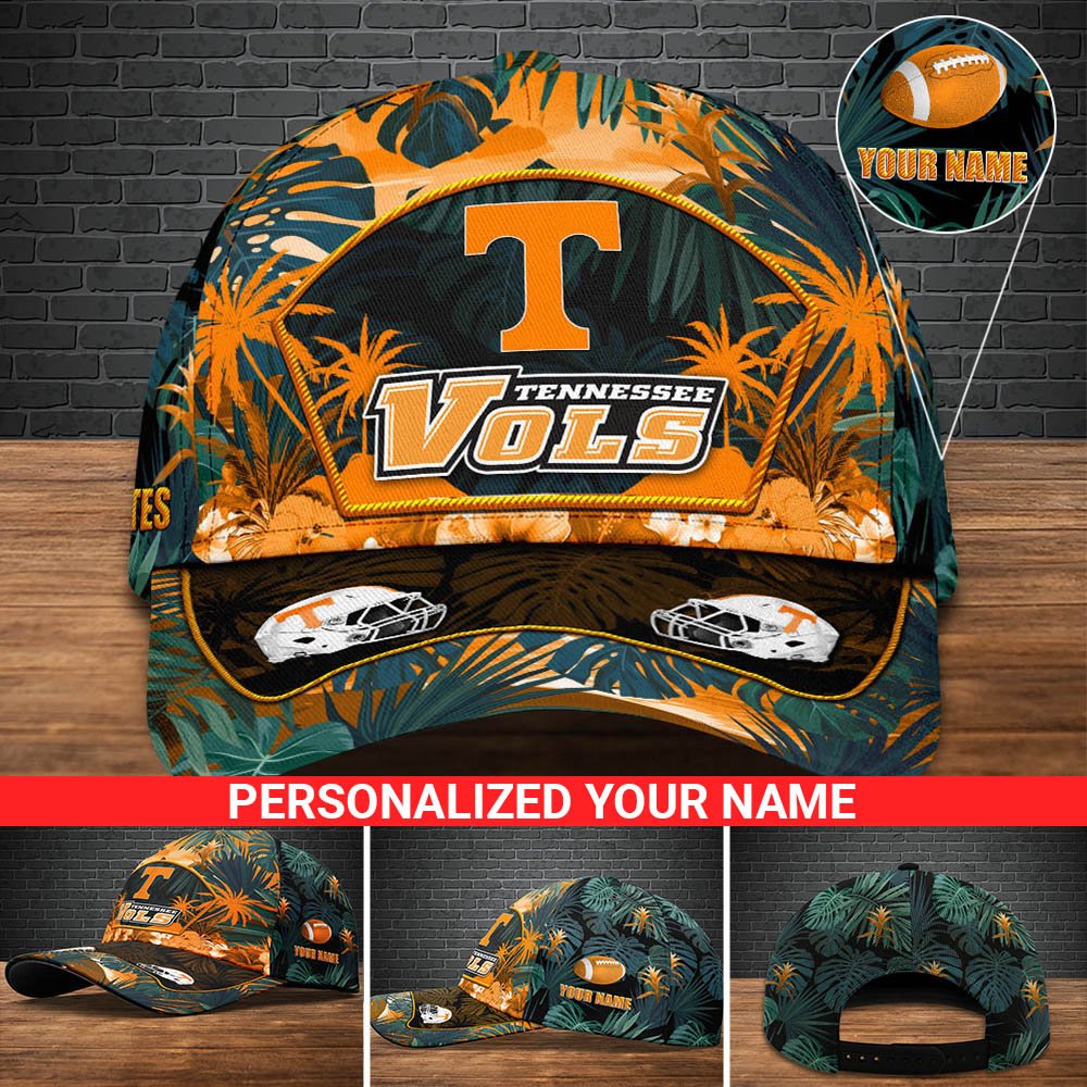 Tennessee Volunteers Football Team Cap 2024 Version Personalized Your Name, Tropical Cap, Sport Gifts ETHY-53142