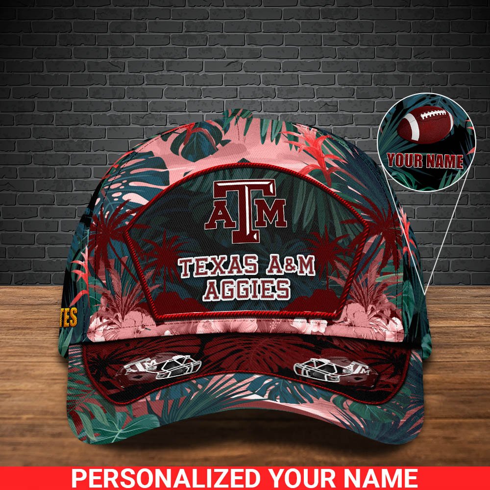 Alternative view of Texas A&M Aggies Football Team Cap 2024 Version Personalized Your Name, Tropical Cap, Sport Gifts ETHY-53142