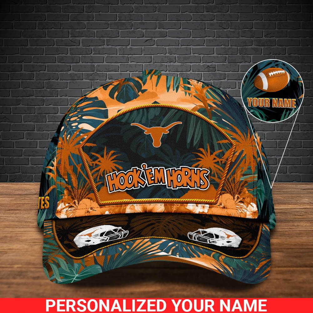 Alternative view of Texas Longhorns Football Team Cap 2024 Version Personalized Your Name, Tropical Cap, Sport Gifts ETHY-53142