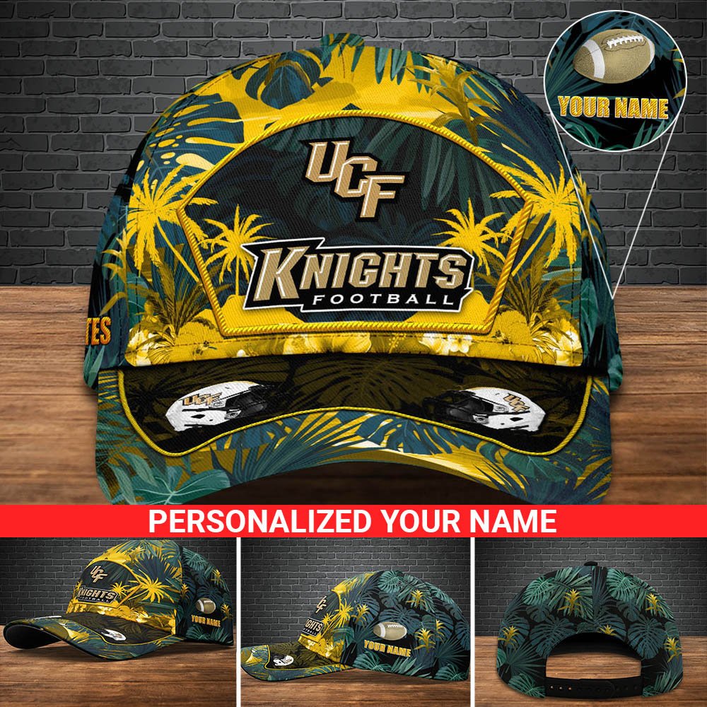 UCF Knights Football Team Cap 2024 Version Personalized Your Name, Tropical Cap, Sport Gifts ETHY-53142