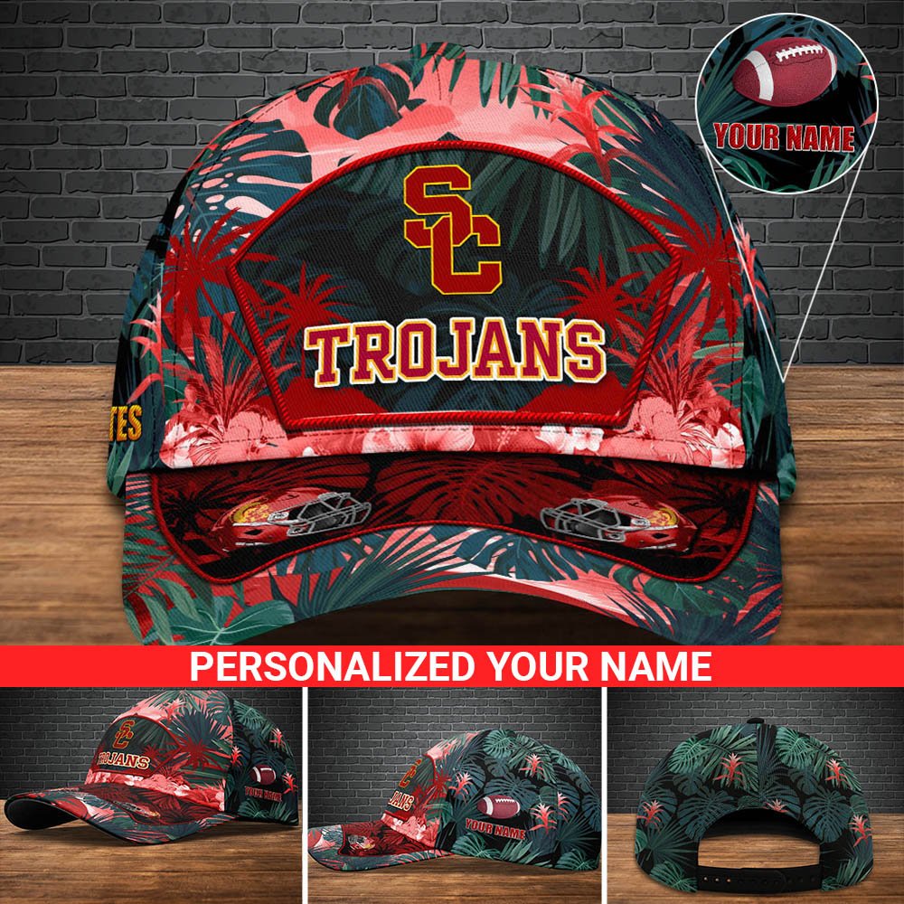 USC Trojans Football Team Cap 2024 Version Personalized Your Name, Tropical Cap, Sport Gifts ETHY-53142