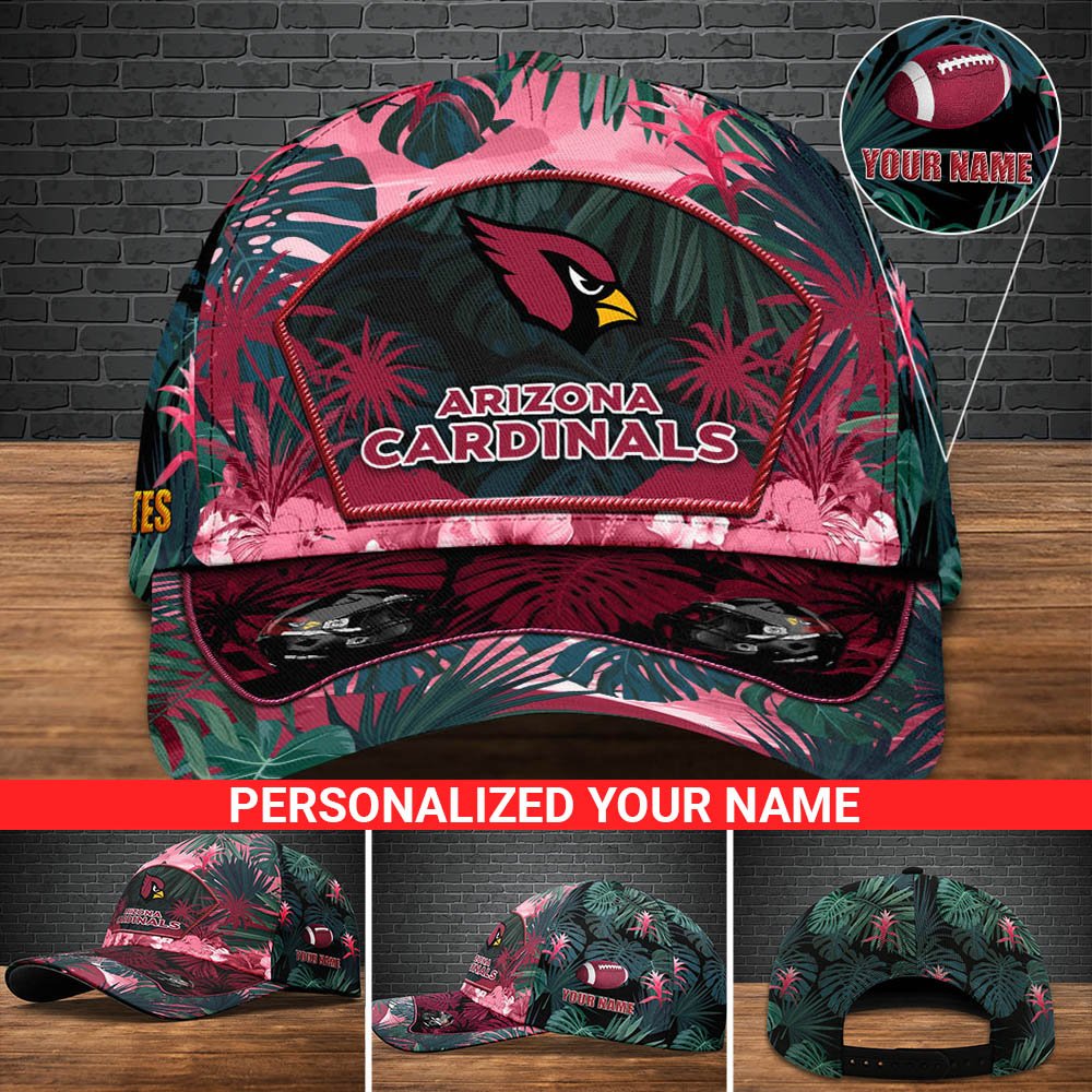 Arizona Cardinals Football Team Cap 2024 Version Personalized Your Name, Tropical Cap, Sport Gifts ETHY-53142