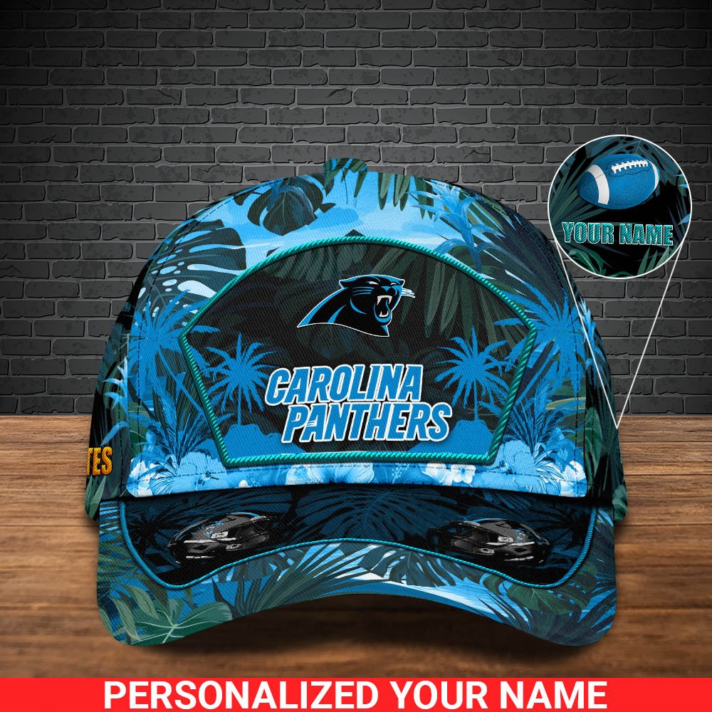 Alternative view of Carolina Panthers Football Team Cap 2024 Version Personalized Your Name, Tropical Cap, Sport Gifts ETHY-53142