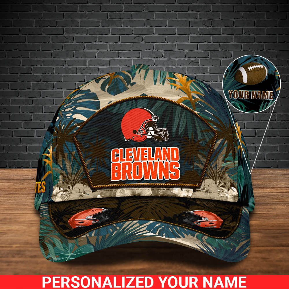 Alternative view of Cleveland Browns Football Team Cap 2024 Version Personalized Your Name, Tropical Cap, Sport Gifts ETHY-53142