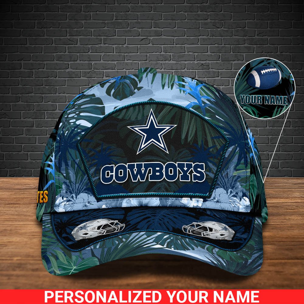 Alternative view of Dallas Cowboys Football Team Cap 2024 Version Personalized Your Name, Tropical Cap, Sport Gifts ETHY-53142