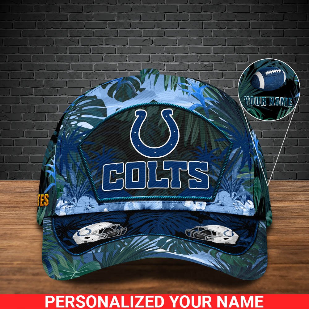 Alternative view of Indianapolis Colts Football Team Cap 2024 Version Personalized Your Name, Tropical Cap, Sport Gifts ETHY-53142