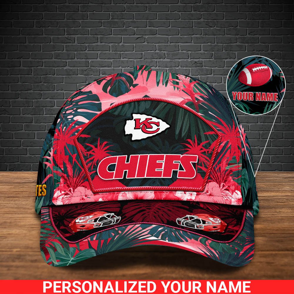 Alternative view of Kansas City Chiefs Football Team Cap 2024 Version Personalized Your Name, Tropical Cap, Sport Gifts ETHY-53142