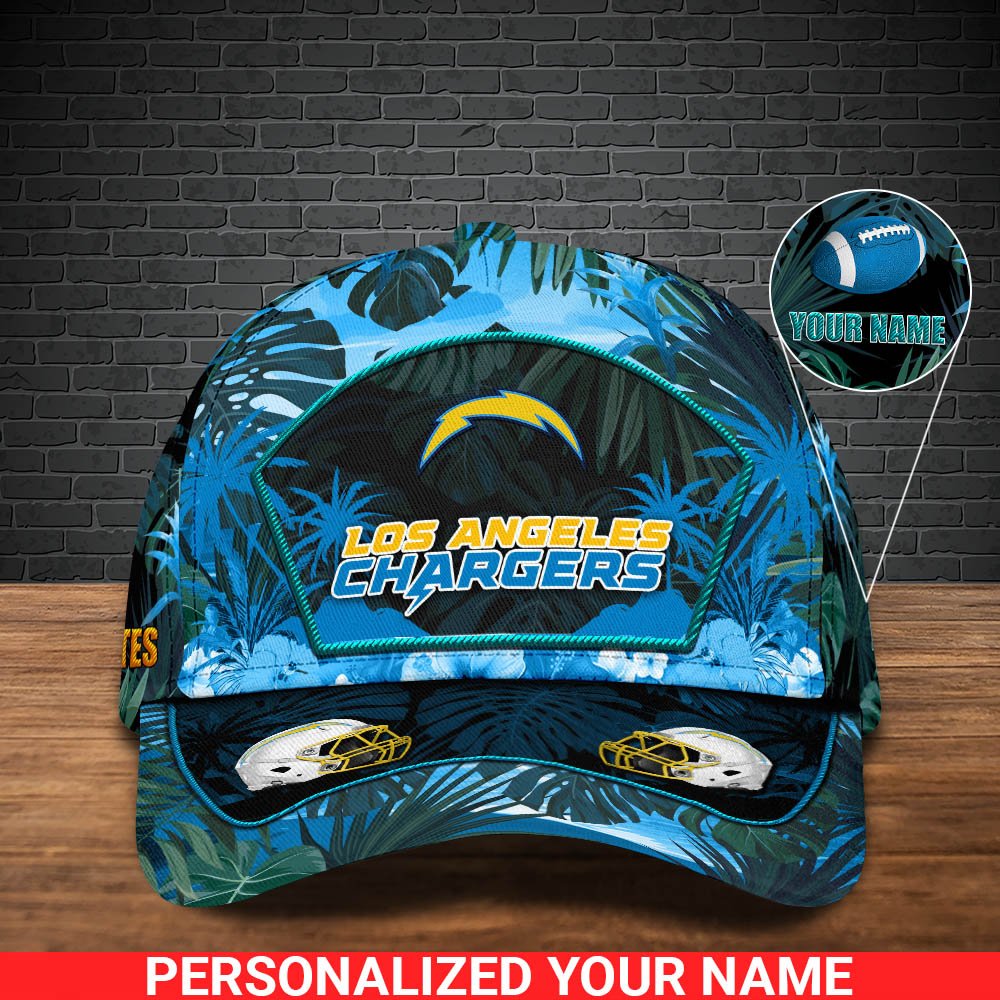 Alternative view of Los Angeles Chargers Football Team Cap 2024 Version Personalized Your Name, Tropical Cap, Sport Gifts ETHY-53142