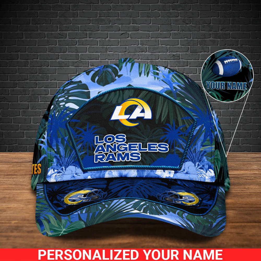 Alternative view of Los Angeles Rams Football Team Cap 2024 Version Personalized Your Name, Tropical Cap, Sport Gifts ETHY-53142