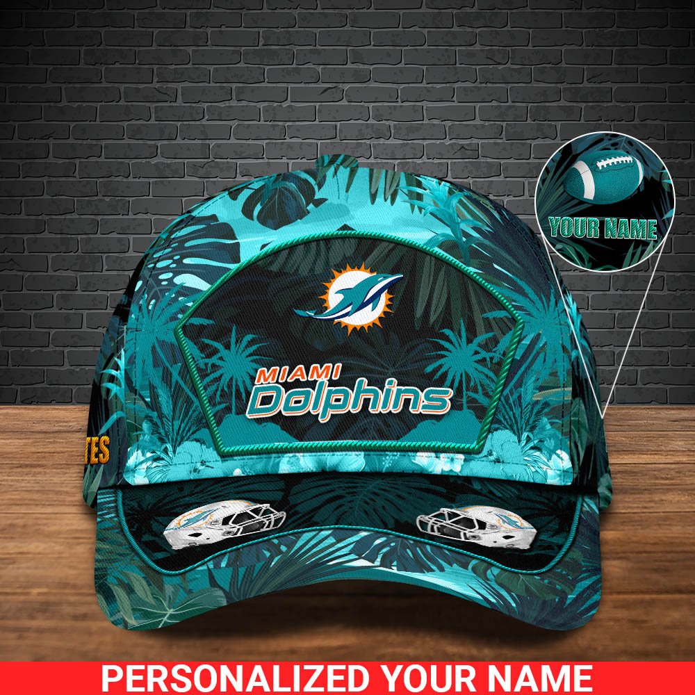 Alternative view of Miami Dolphins Football Team Cap 2024 Version Personalized Your Name, Tropical Cap, Sport Gifts ETHY-53142