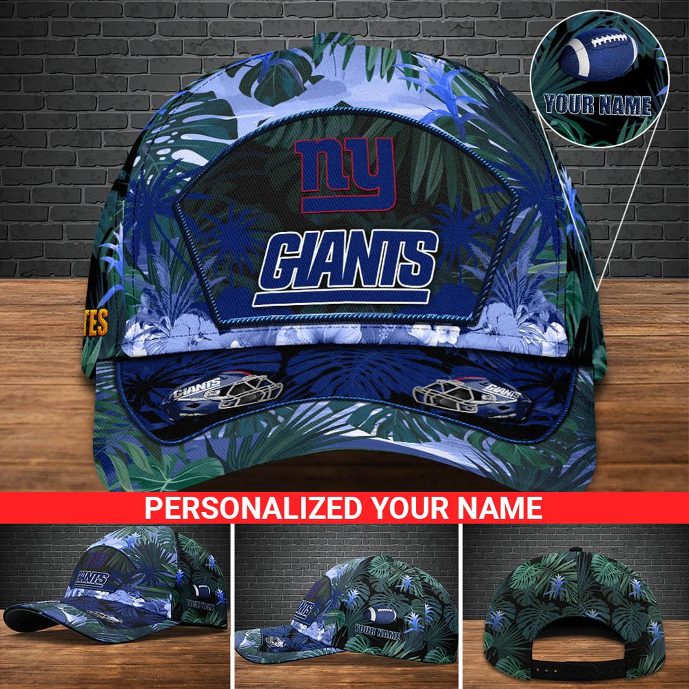 New York Giants Football Team Cap 2024 Version Personalized Your Name, Tropical Cap, Sport Gifts ETHY-53142