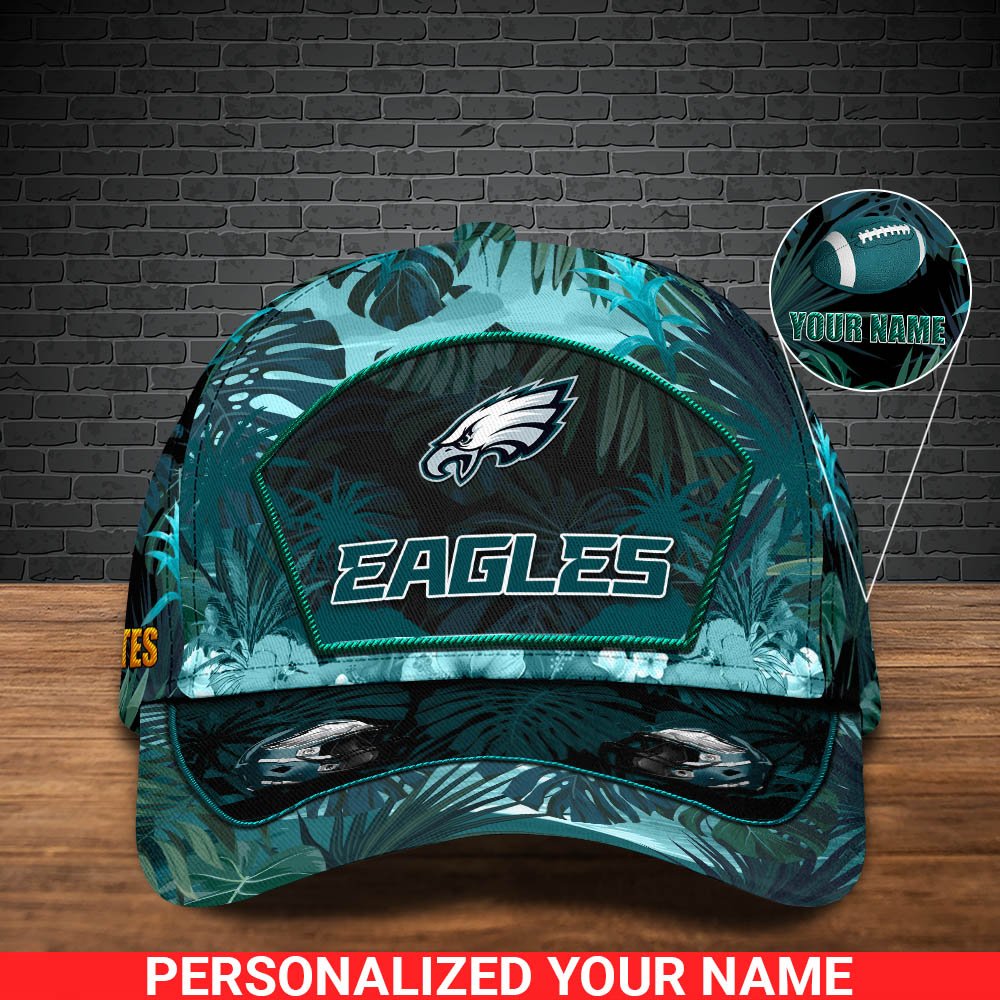 Alternative view of Philadelphia Eagles Football Team Cap 2024 Version Personalized Your Name, Tropical Cap, Sport Gifts ETHY-53142